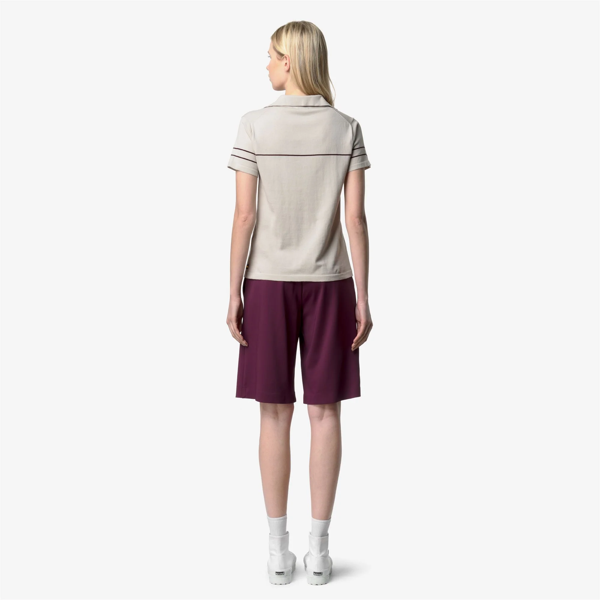 MAZARDY STRIPES - KNITWEAR - Polo - Woman - BEIGE LT-VIOLET BURNISHED - Image 5