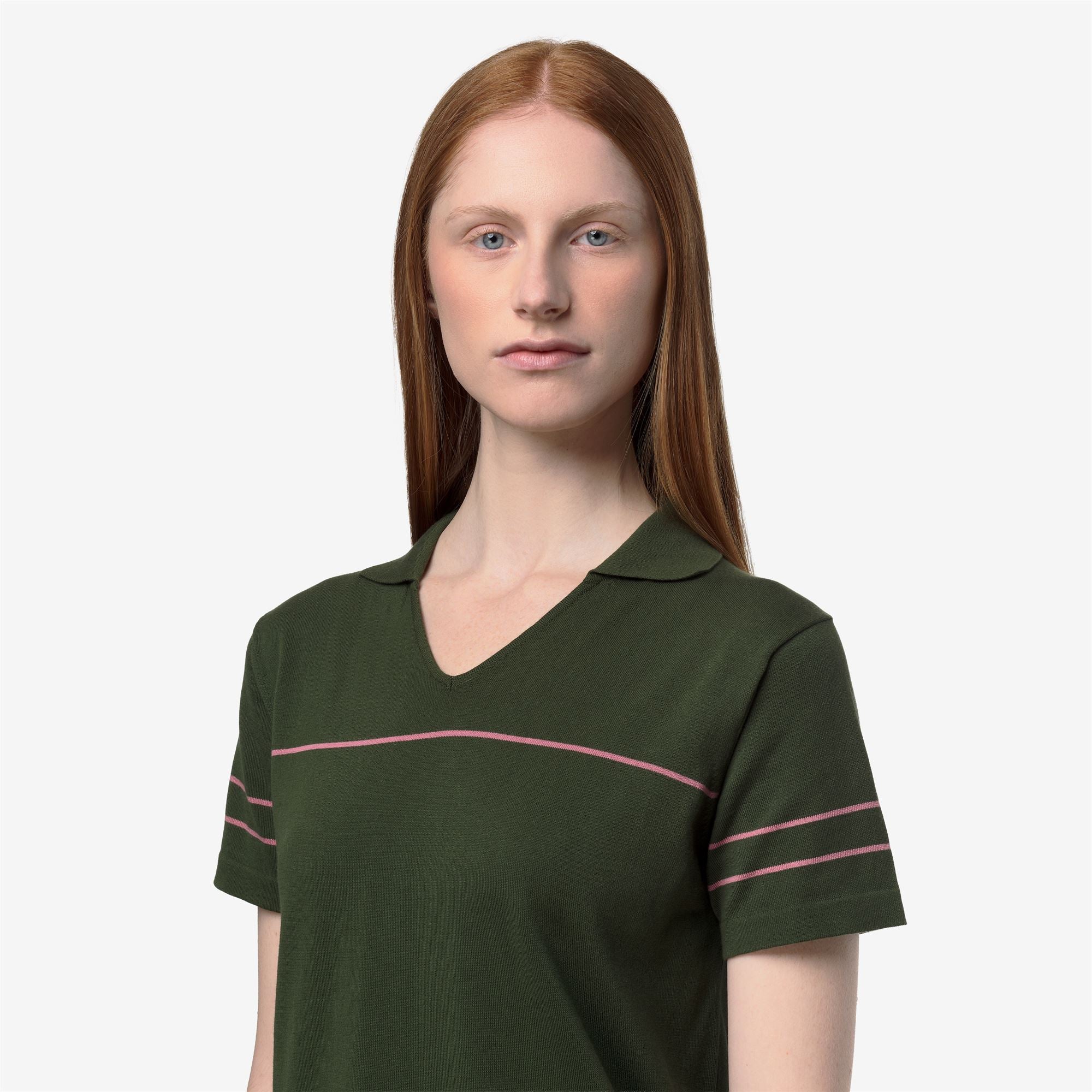 MAZARDY STRIPES - KNITWEAR - Polo - Woman - GREEN AFRICA-VIOLET  PINKISH - Image 2