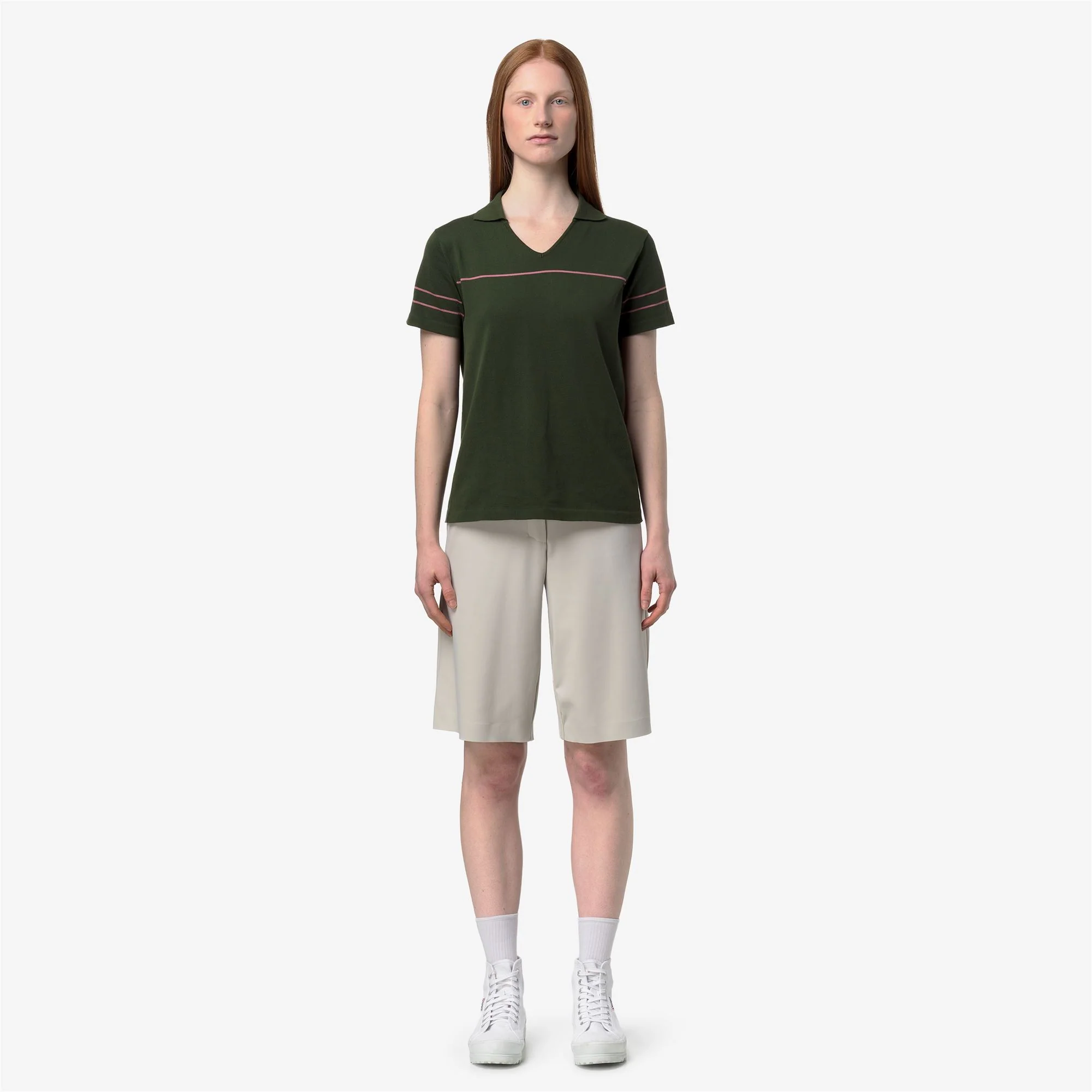 MAZARDY STRIPES - KNITWEAR - Polo - Woman - GREEN AFRICA-VIOLET  PINKISH - Image 3
