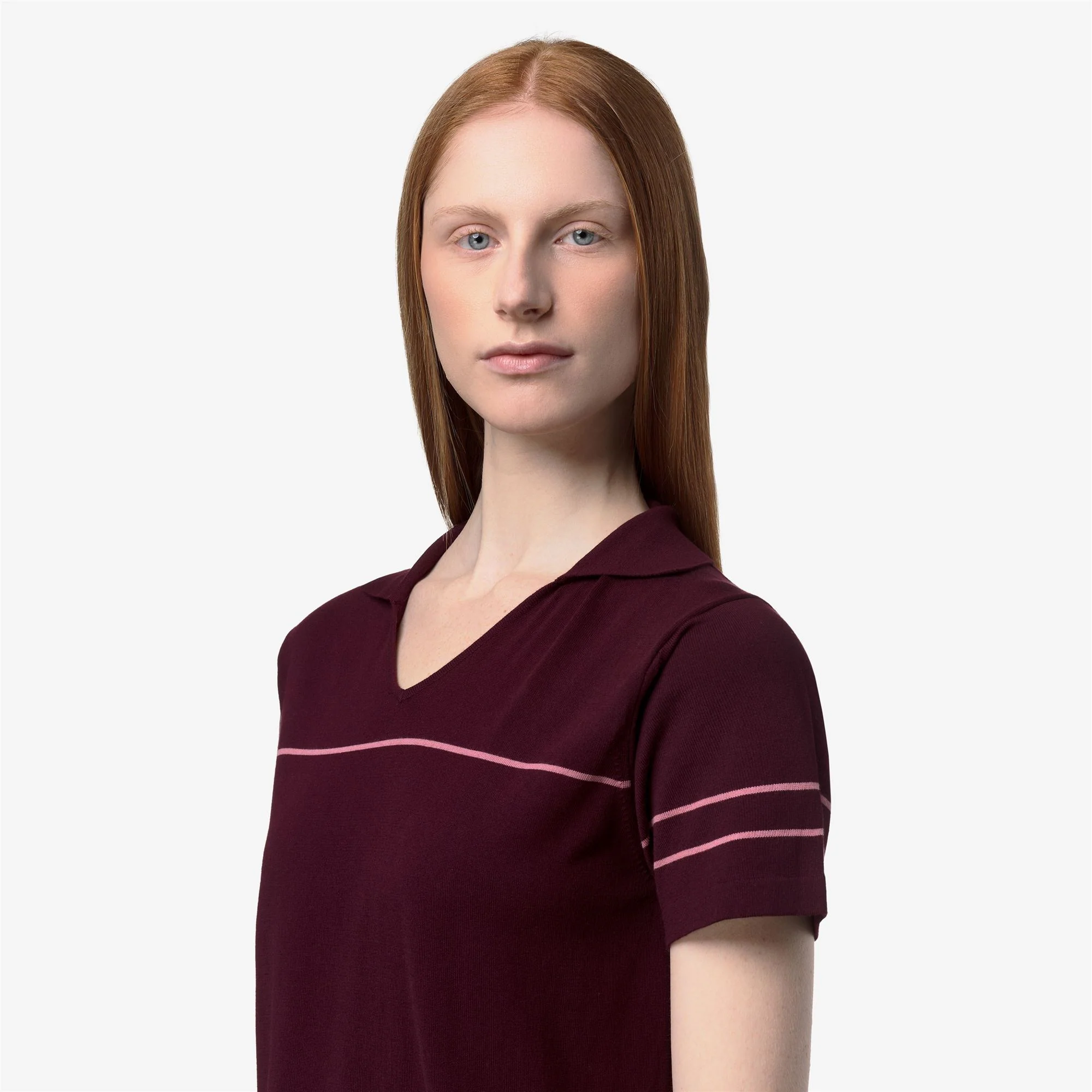 MAZARDY STRIPES - KNITWEAR - Polo - Woman - VIOLET BURNISHED-VIOLET PINKISH - Image 2