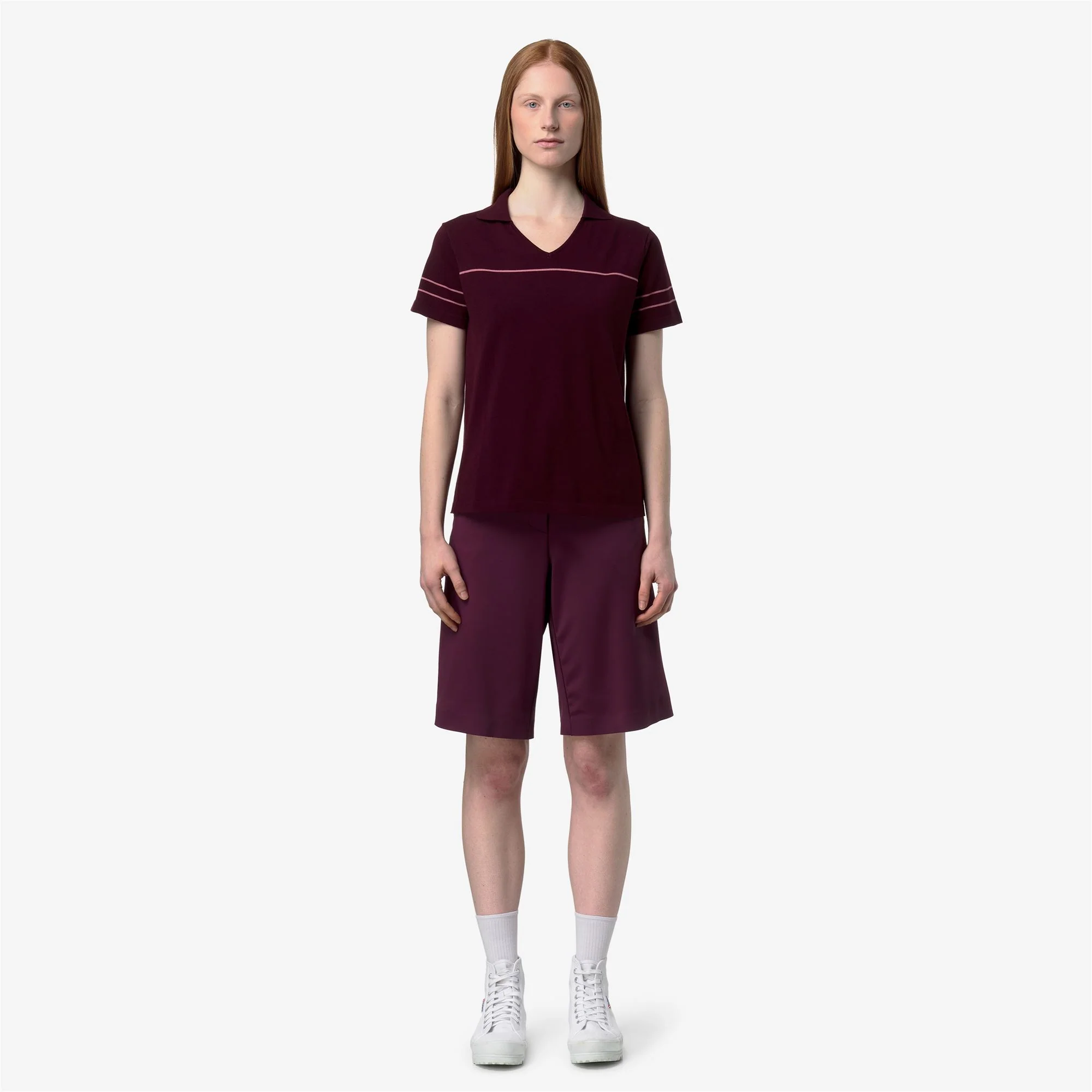 MAZARDY STRIPES - KNITWEAR - Polo - Woman - VIOLET BURNISHED-VIOLET PINKISH - Image 3