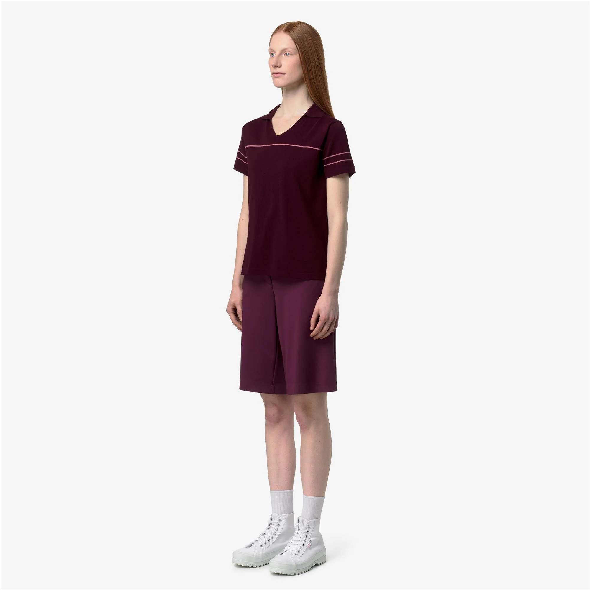 MAZARDY STRIPES - KNITWEAR - Polo - Woman - VIOLET BURNISHED-VIOLET PINKISH - Image 4