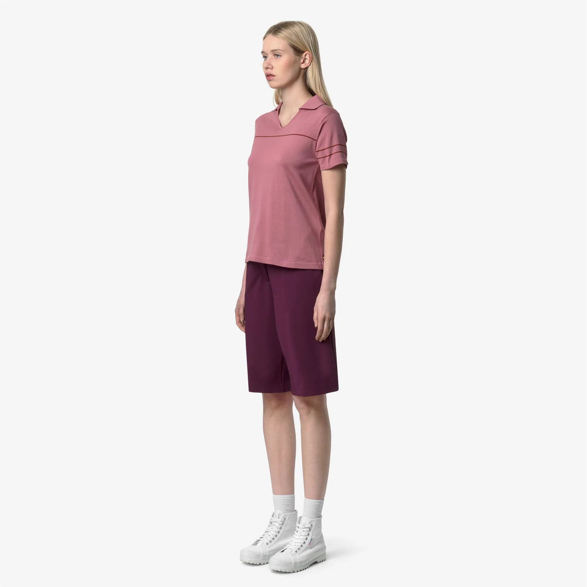 MAZARDY STRIPES - KNITWEAR - Polo - Woman - VIOLET PINKISH-BROWN REDDISH - Image 4