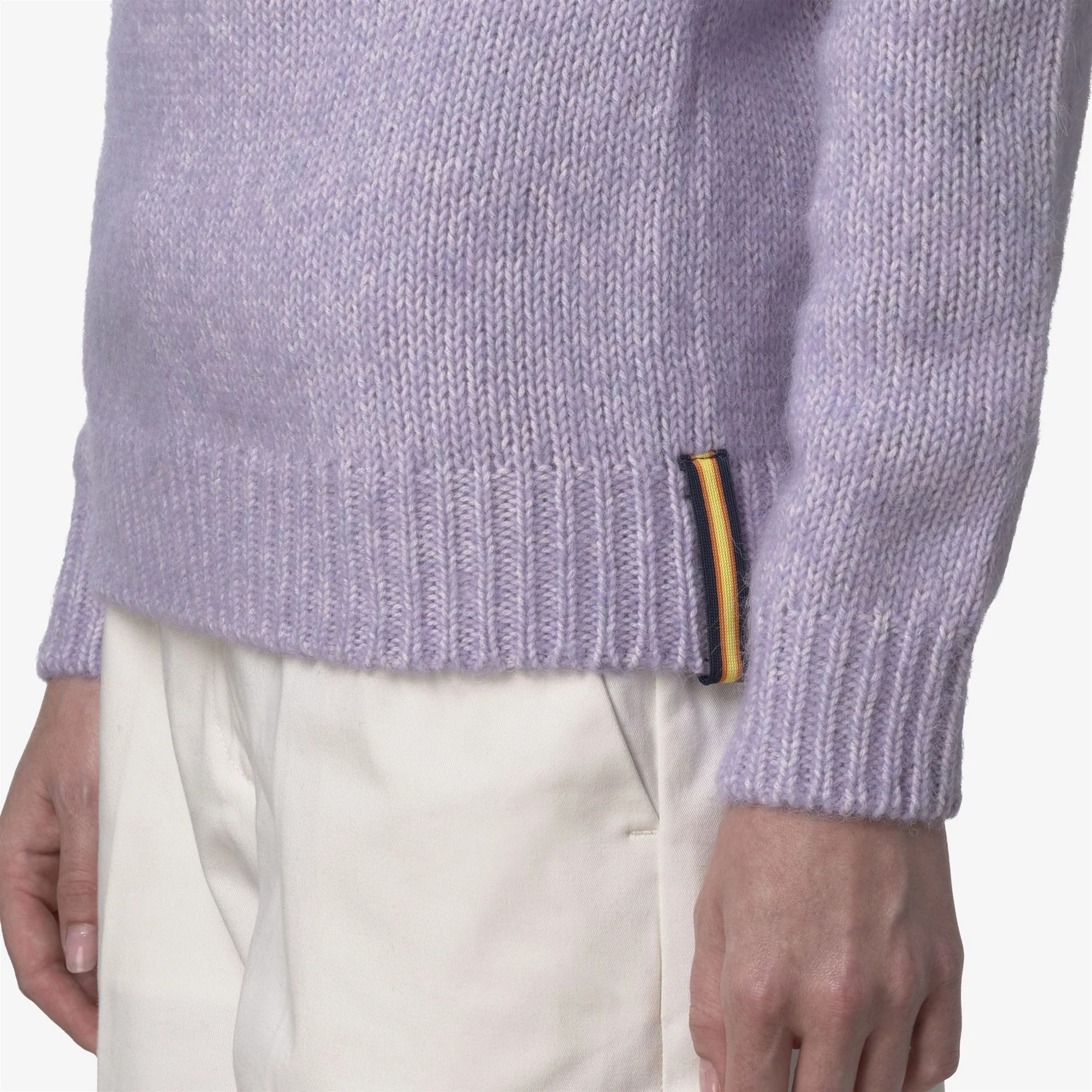 TERRY - KNITWEAR - Pull  Over - Woman - VIOLET-OFF WHITE - Image 2