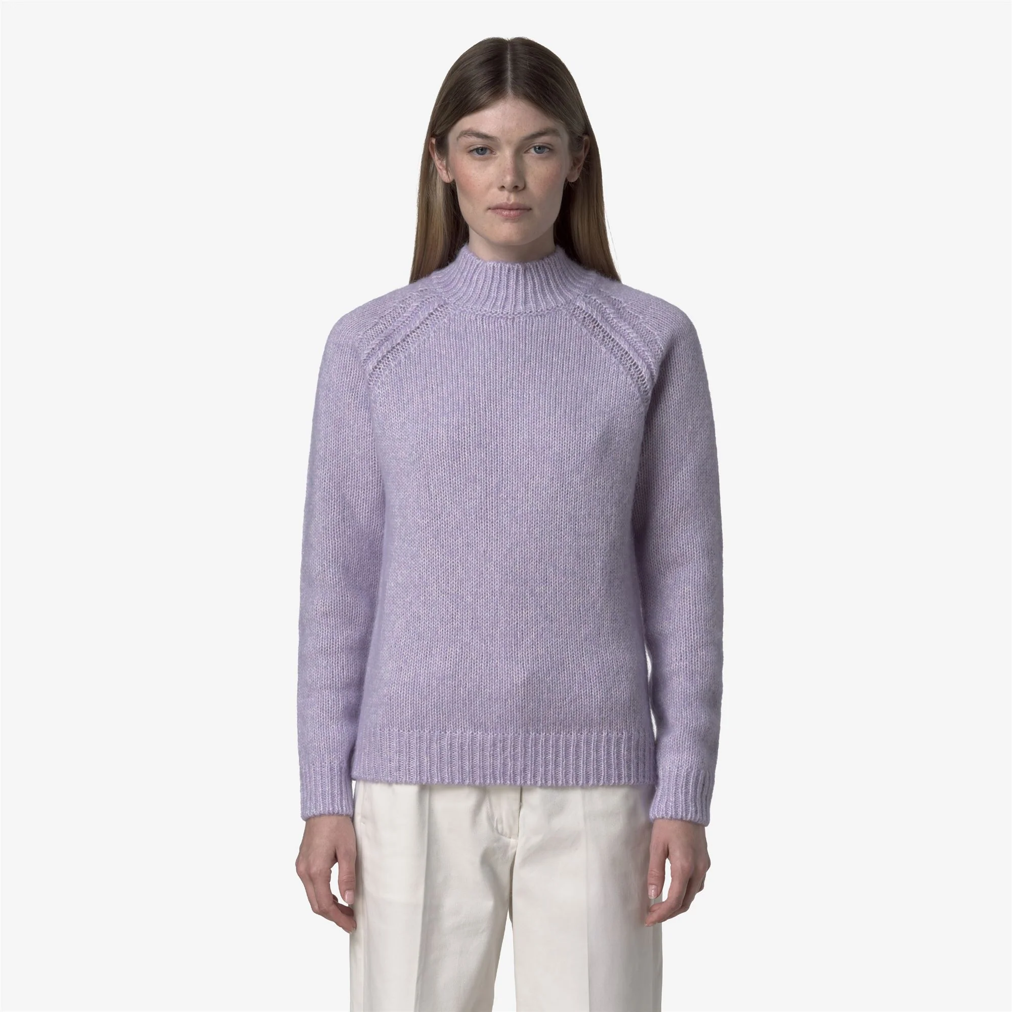TERRY - KNITWEAR - Pull  Over - Woman - VIOLET-OFF WHITE - Image 3