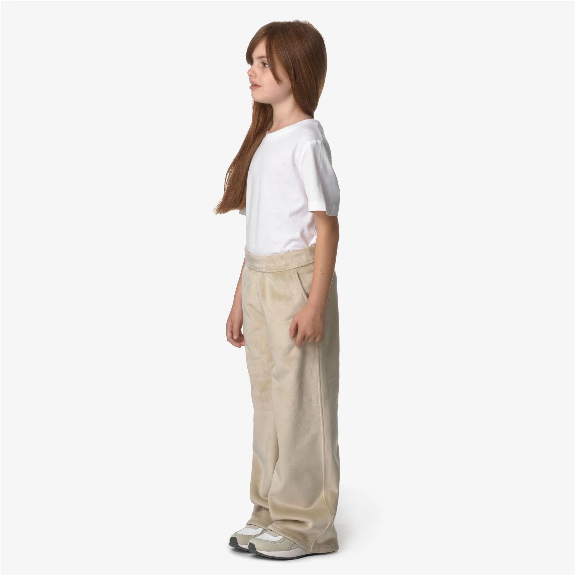 P. JENNY VELOUR POLAR - Pants - Sport Trousers - Girl - BEIGE GREY-BEIGE GREY - Image 4