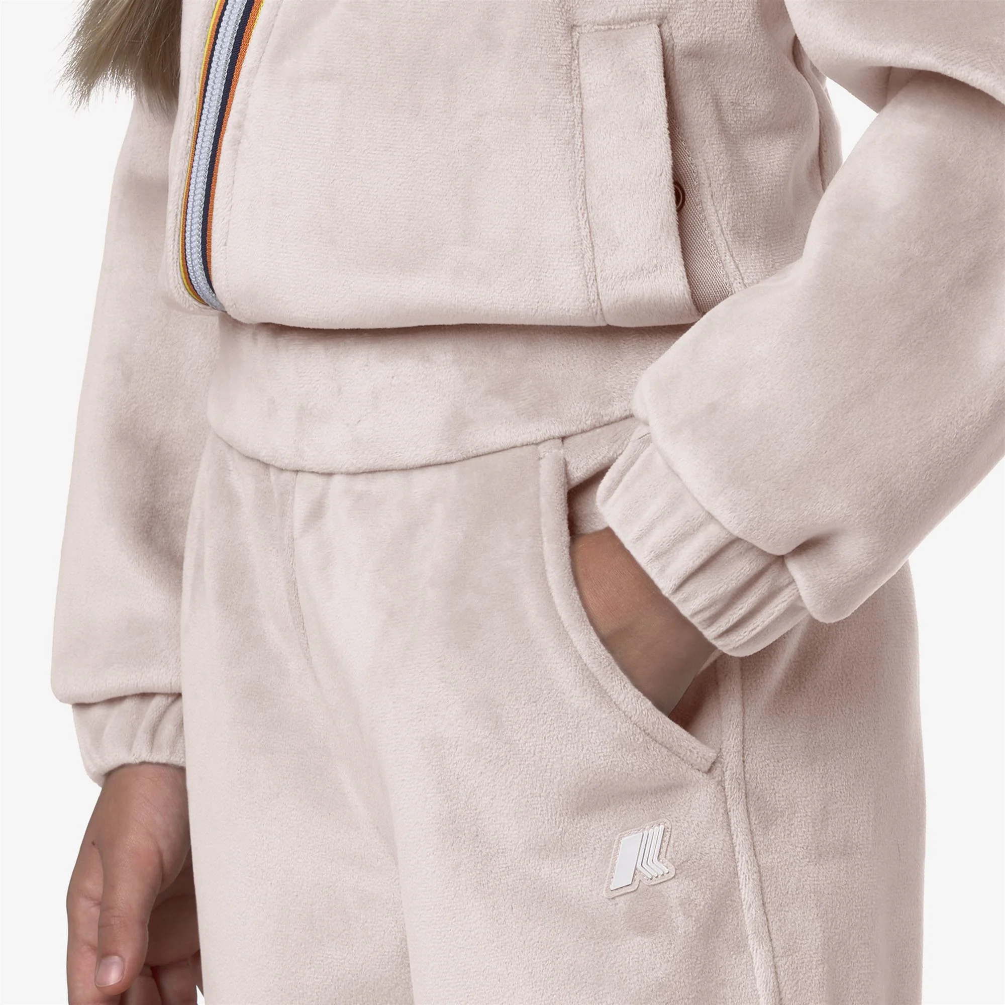P. JENNY VELOUR POLAR - Pants - Sport Trousers - Girl - ROSE HUSHED-WHITE GARDENIA - Image 2