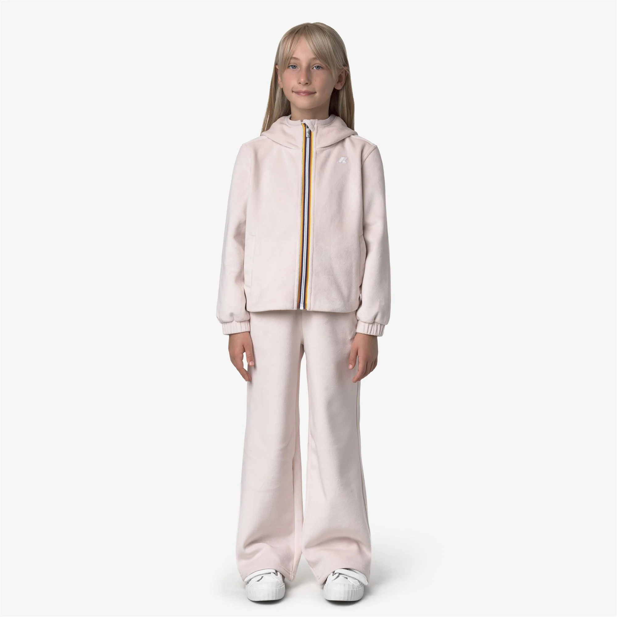 P. JENNY VELOUR POLAR - Pants - Sport Trousers - Girl - ROSE HUSHED-WHITE GARDENIA - Image 3