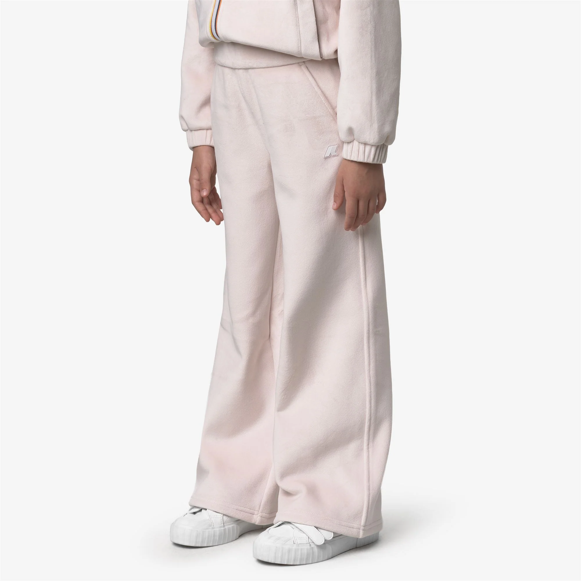 P. JENNY VELOUR POLAR - Pants - Sport Trousers - Girl - ROSE HUSHED-WHITE GARDENIA - Image 4