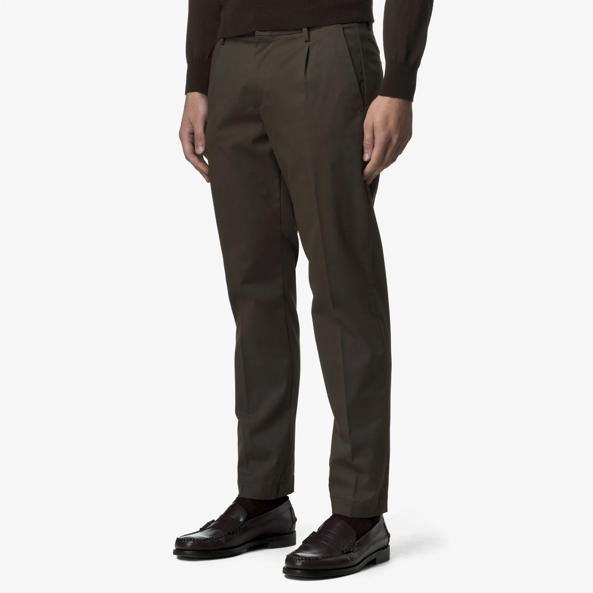 AILTON TWILL TECH PEACH - Pants - CHINO - Man - BLACK OLIVE - Image 4