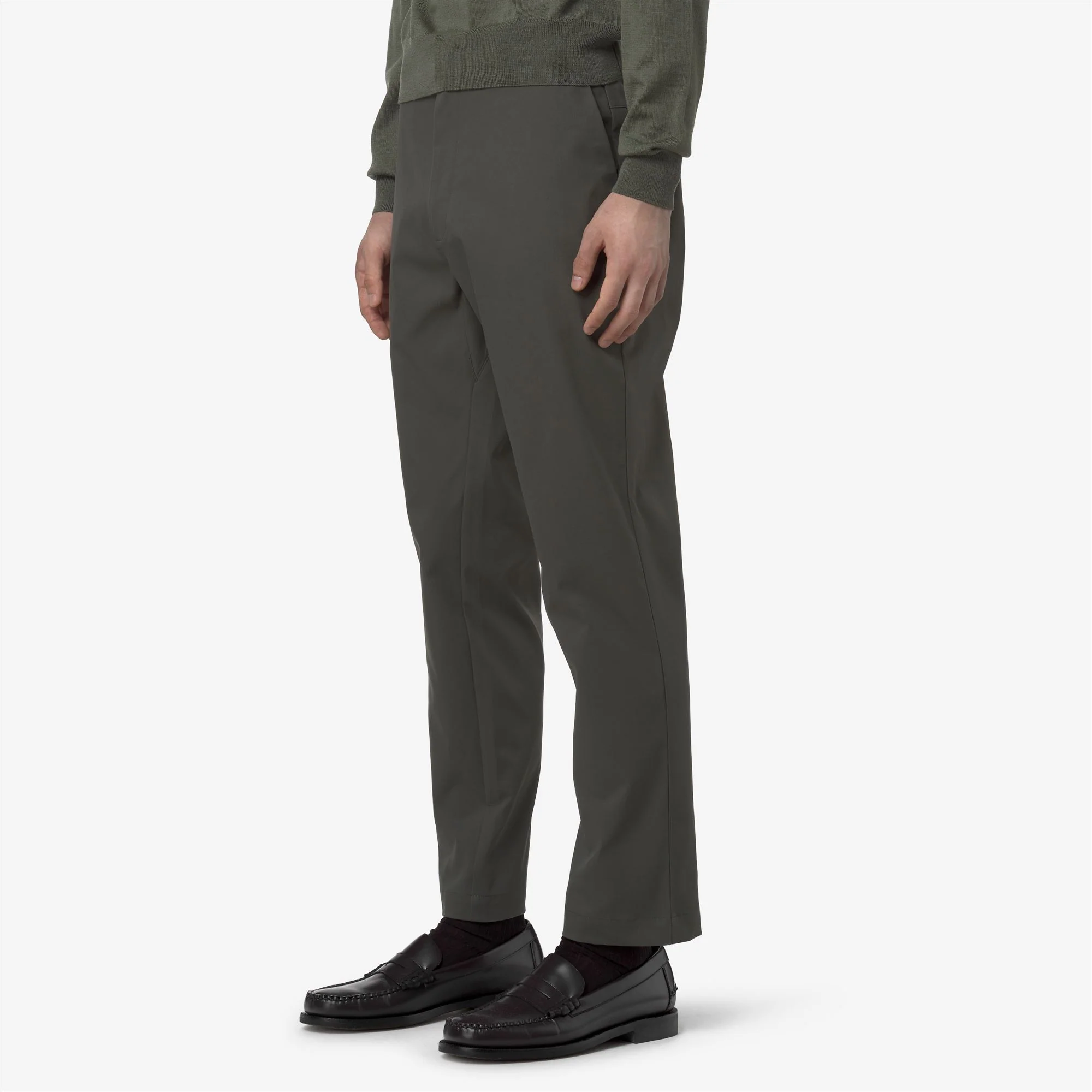 ELIA TWILL PEACH - Pants - CHINO - Unisex - GREEN BLACKISH - Image 4