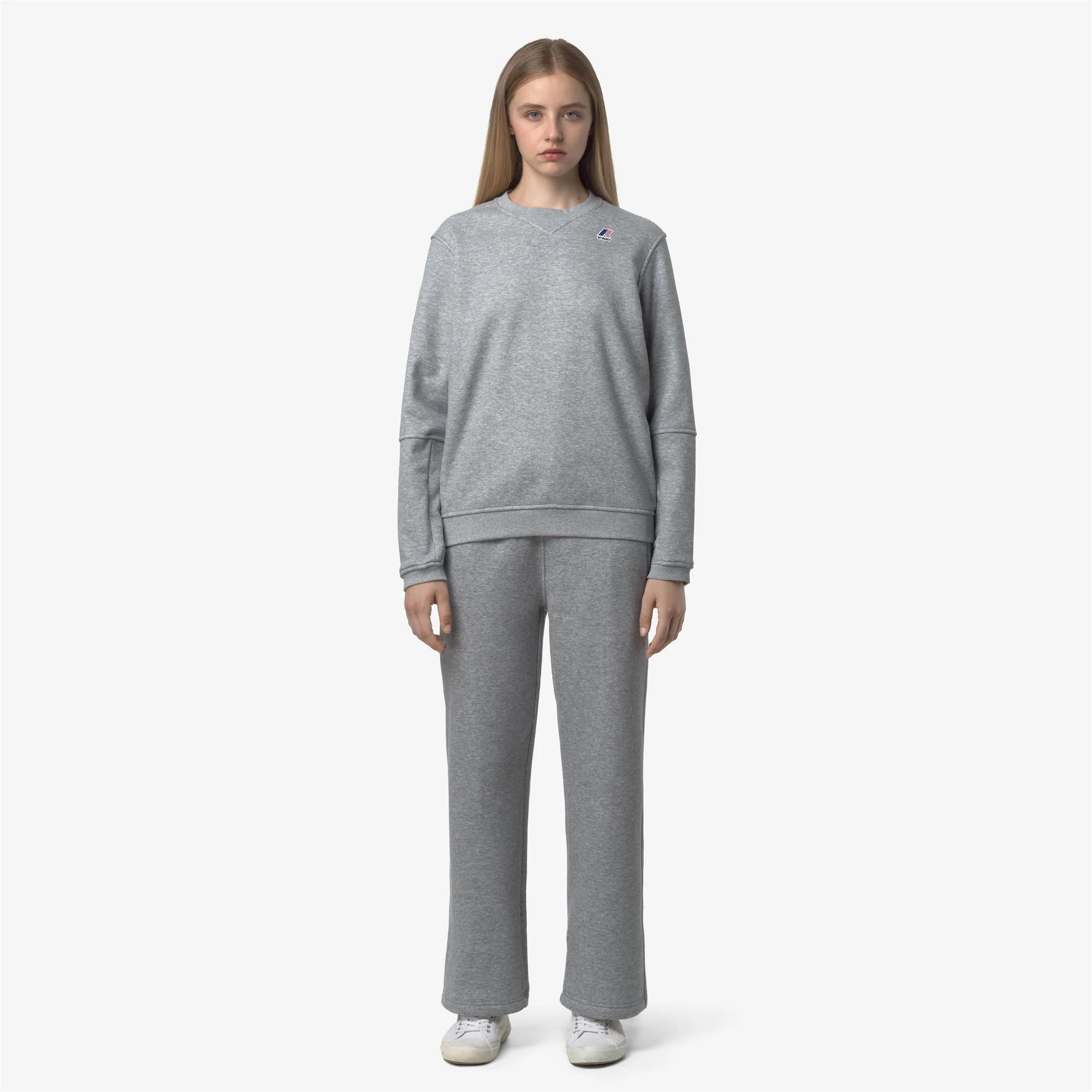 PHILBERT BRUSHED PC EAST - Pants - Sport Trousers - Unisex - GREY MELANGE MID - Image 3