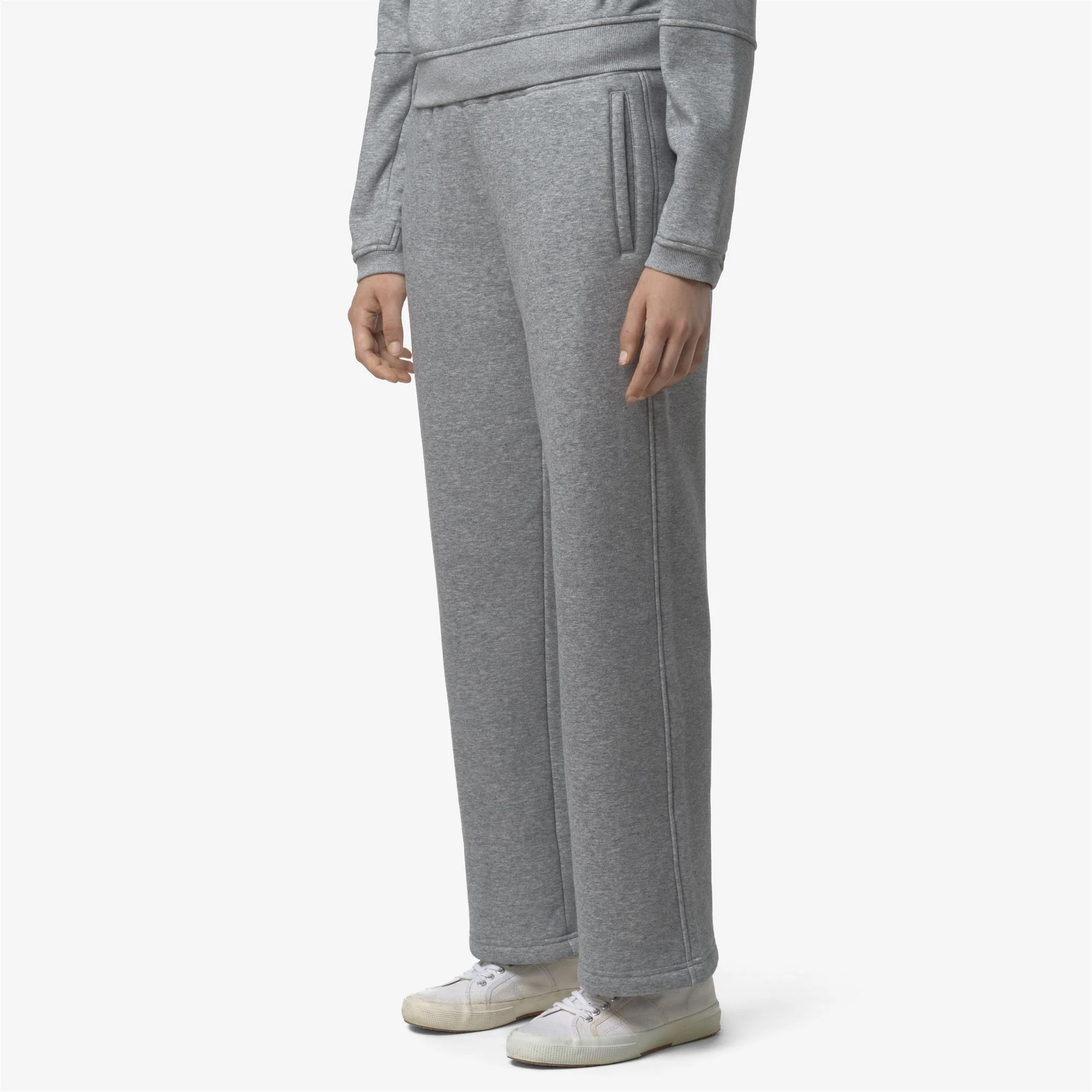 PHILBERT BRUSHED PC EAST - Pants - Sport Trousers - Unisex - GREY MELANGE MID - Image 4