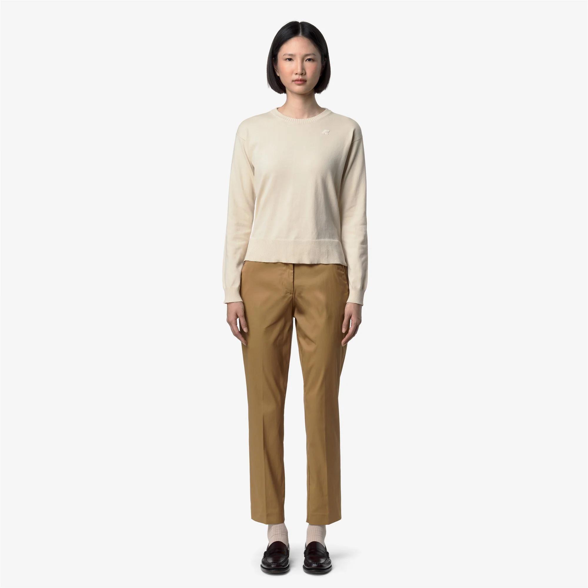 BELLE TWILL TECH - Pants - CHINO - Woman - BROWN BISTRE - Image 3