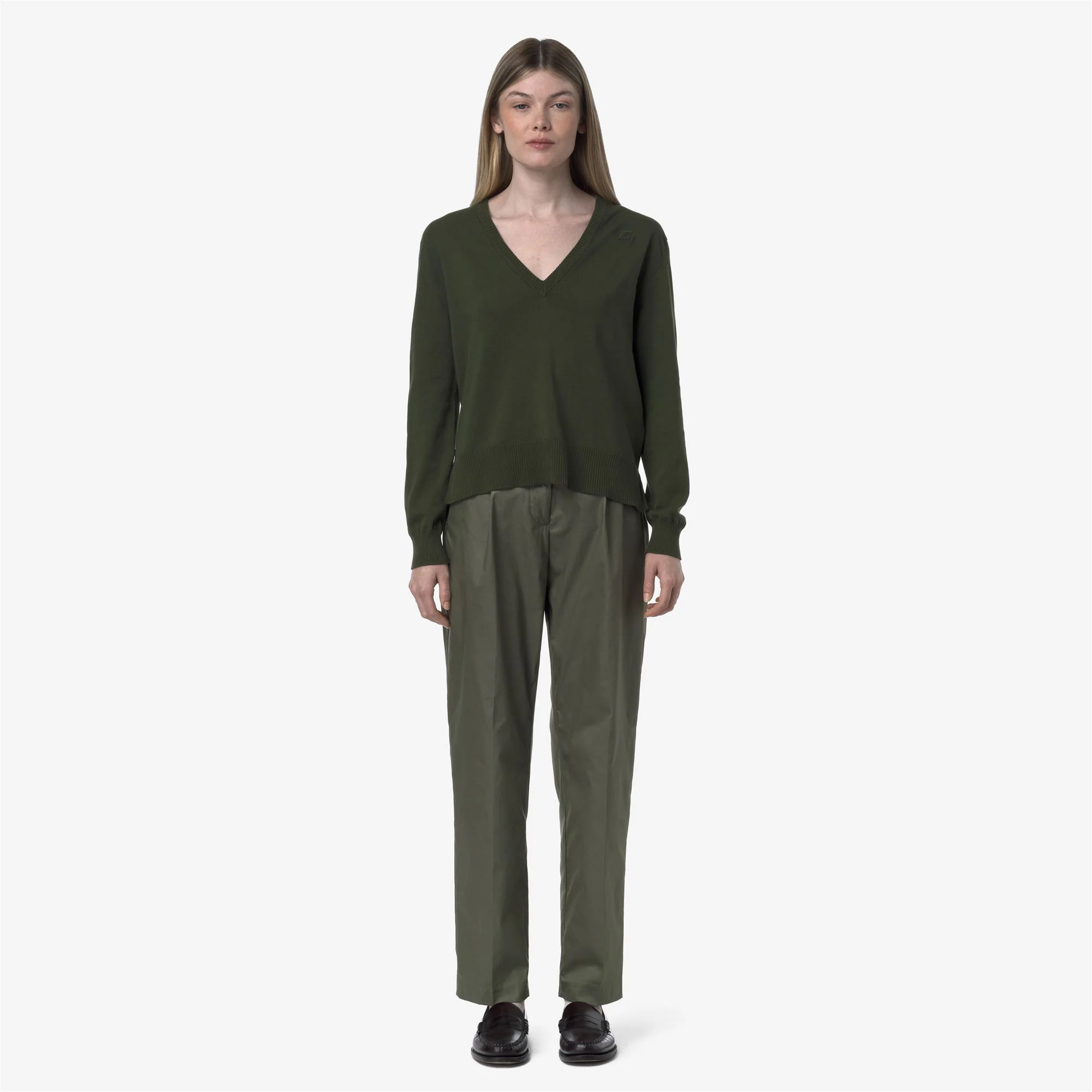 EYRE TWILL TECH - Pants - CHINO - Woman - GREEN LICHEN - Image 3