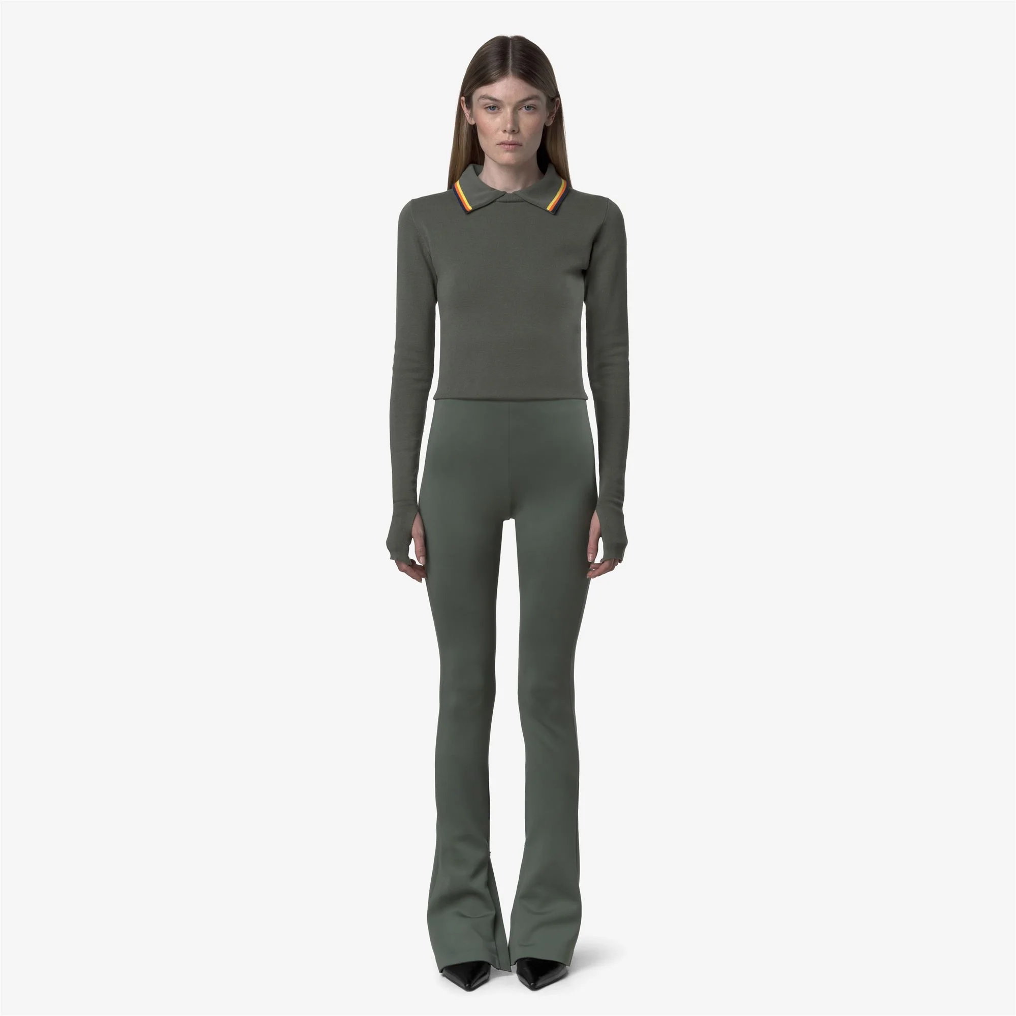 FLAGGY SCUBA - Pants - Sport Trousers - Woman - GREEN GREYSH - Image 3
