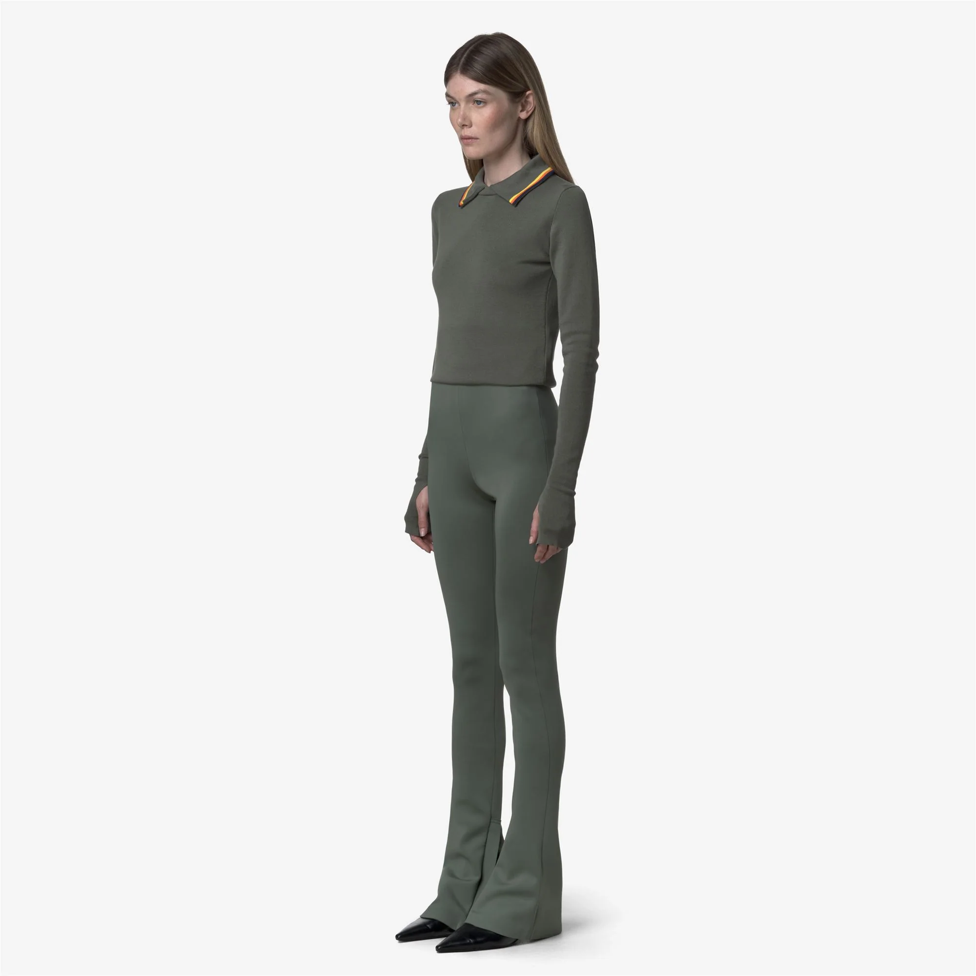 FLAGGY SCUBA - Pants - Sport Trousers - Woman - GREEN GREYSH - Image 4