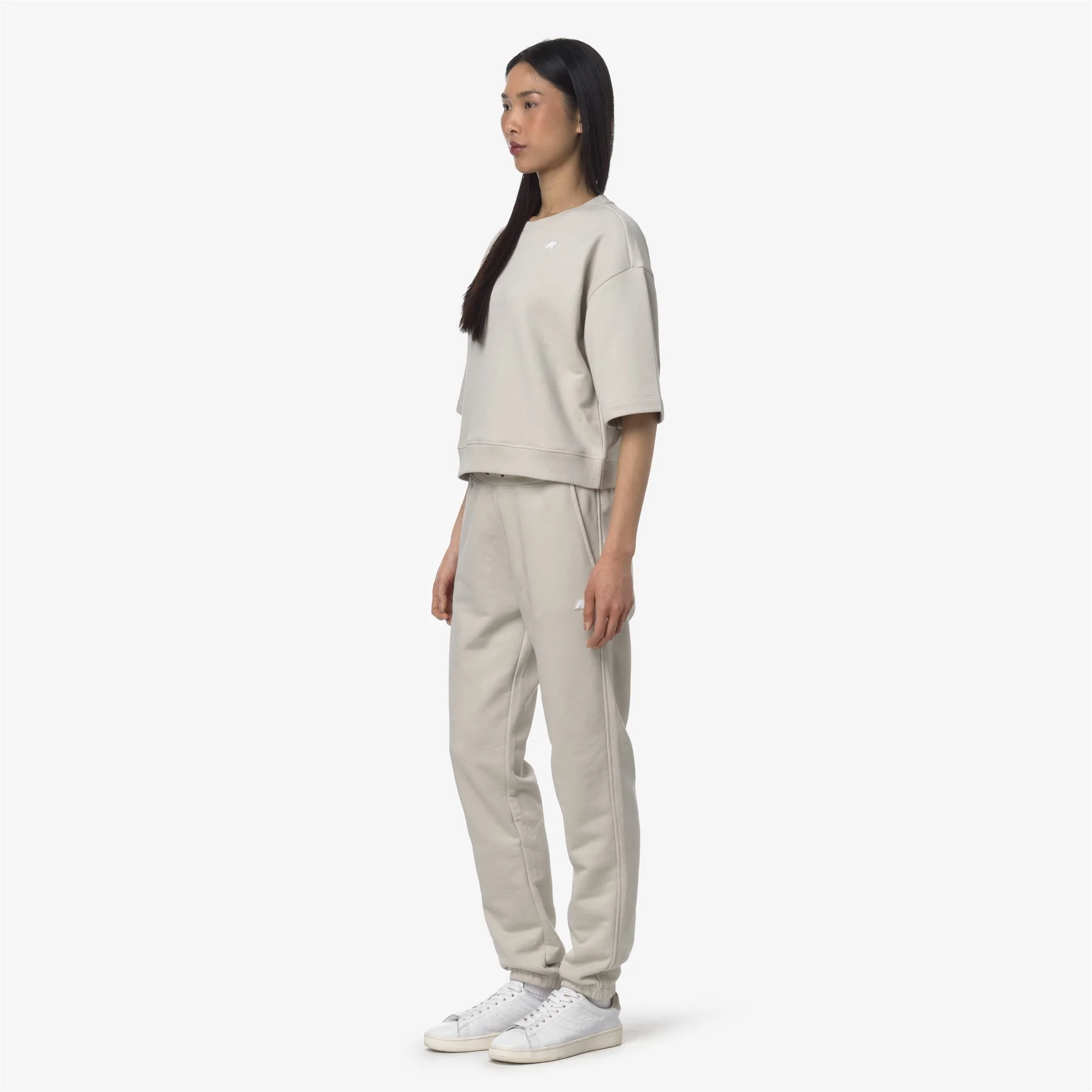 GINEVRETTE FRENCH TERRY - Pants - Sport Trousers - Woman - BEIGE LT - Image 4