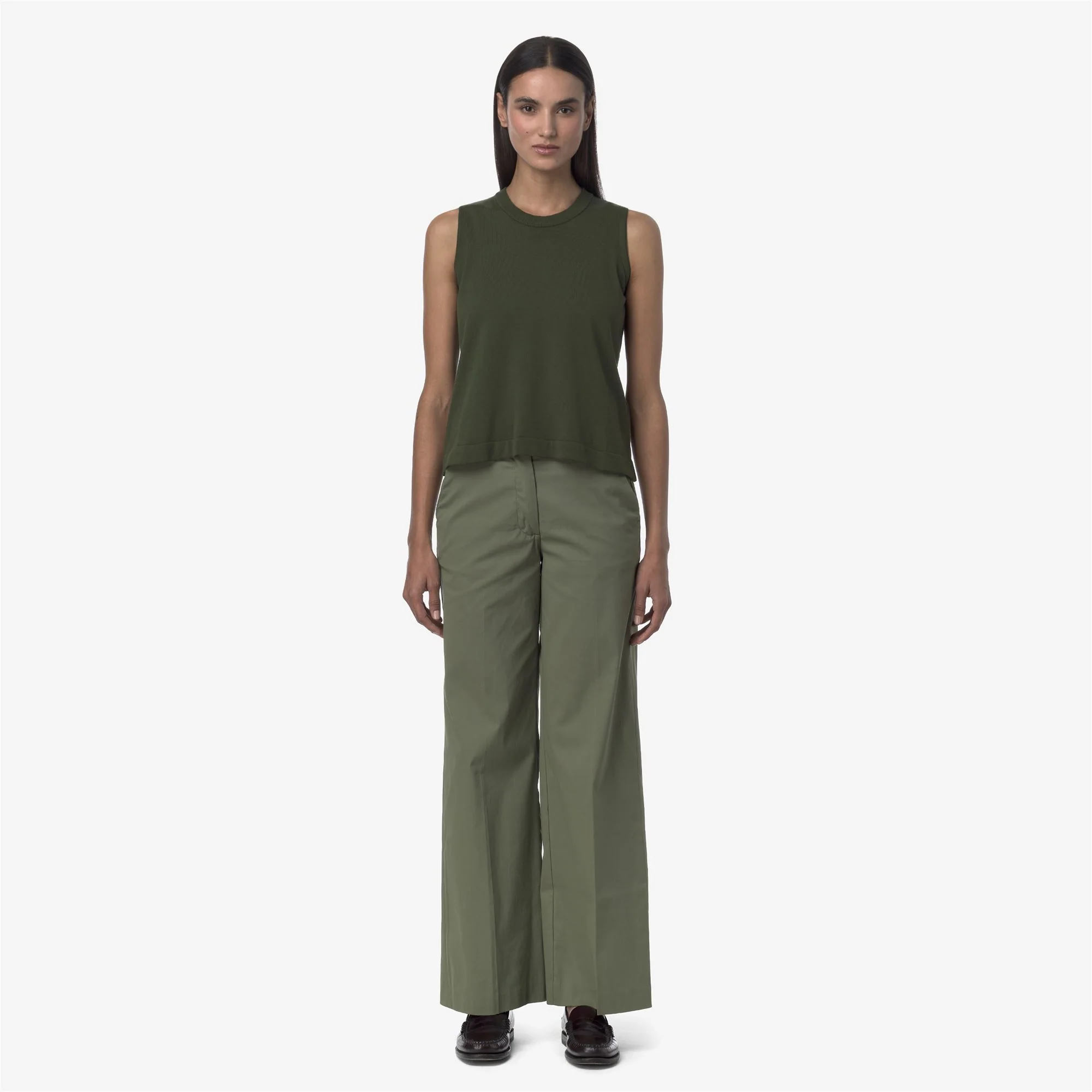TYA TWILL TECH - Pants - CHINO - Woman - GREEN LICHEN - Image 3