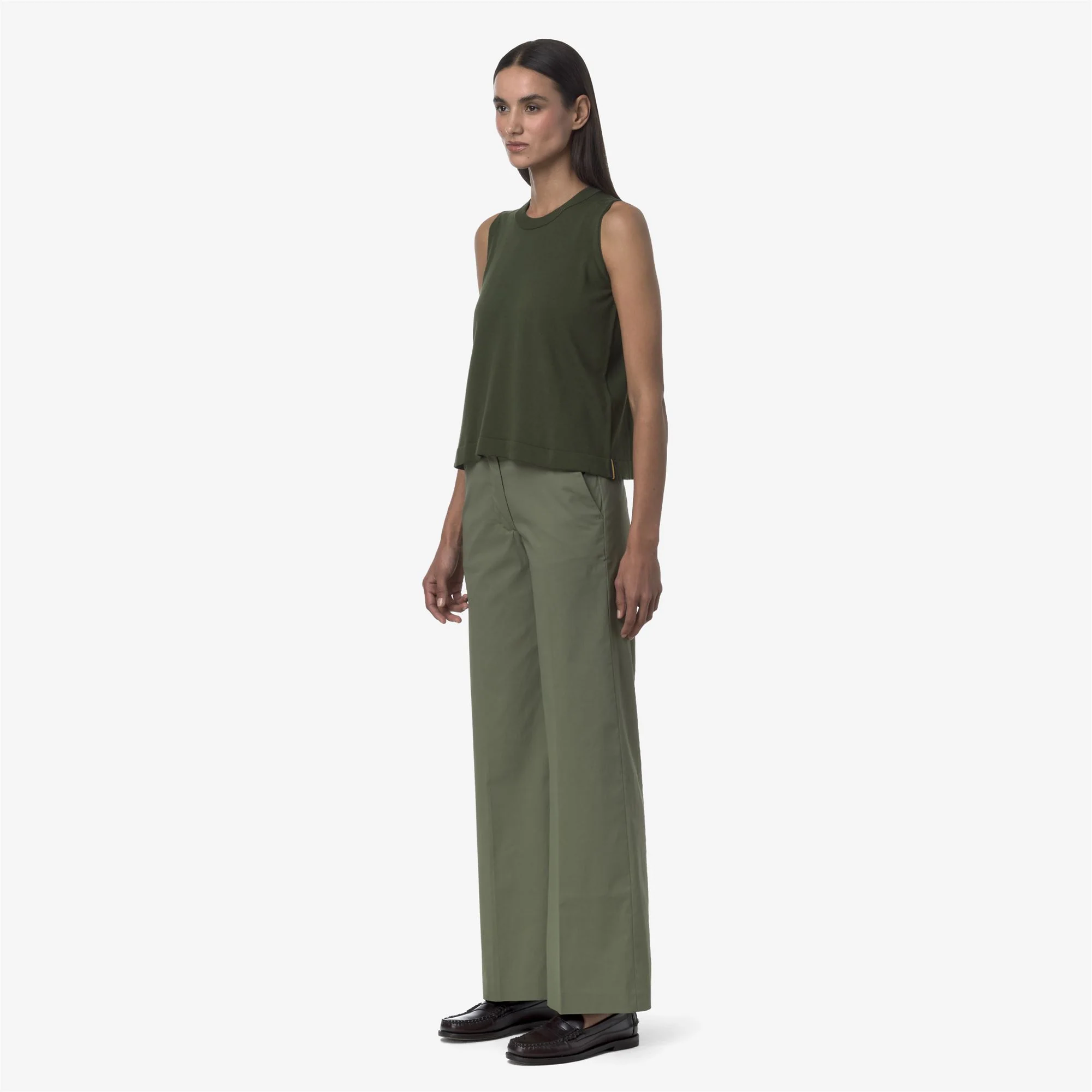 TYA TWILL TECH - Pants - CHINO - Woman - GREEN LICHEN - Image 4