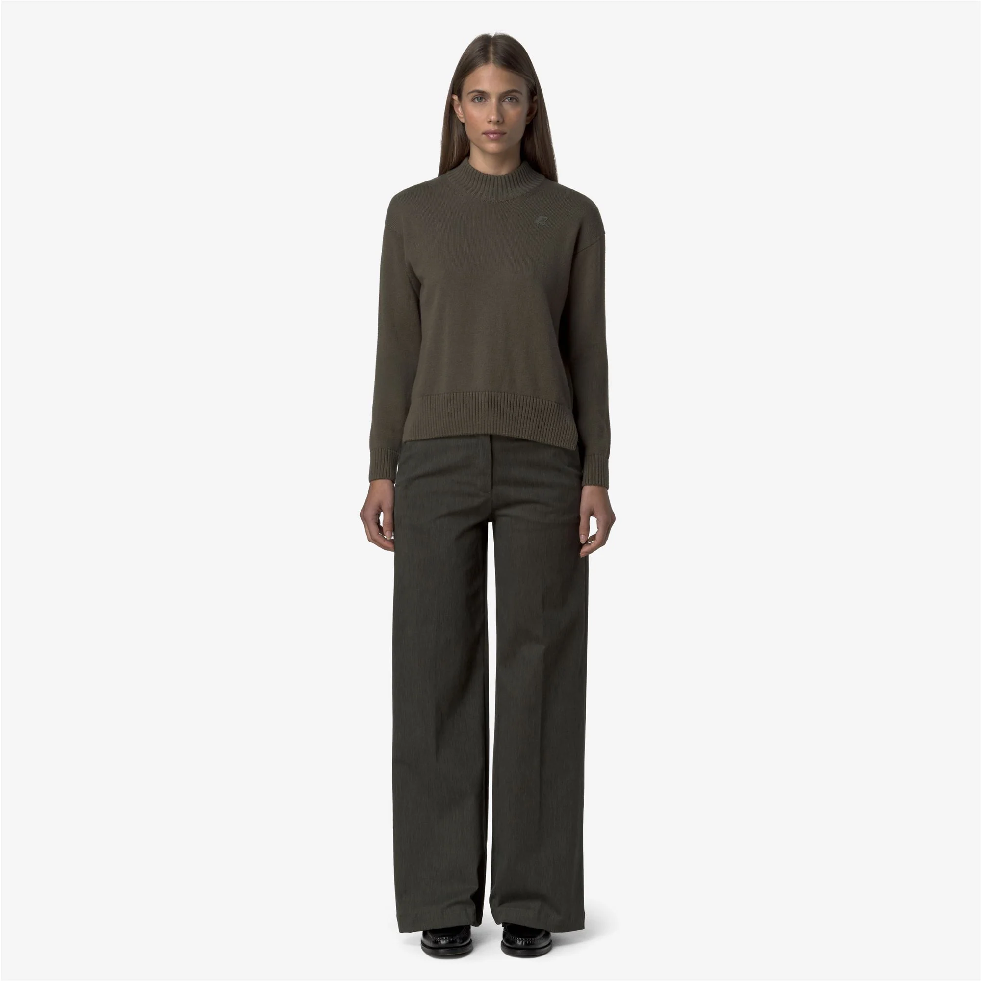 TYANNE DENIM-LIKE - Pants - CHINO - Woman - GREEN BLACKISH-DENIM - Image 3