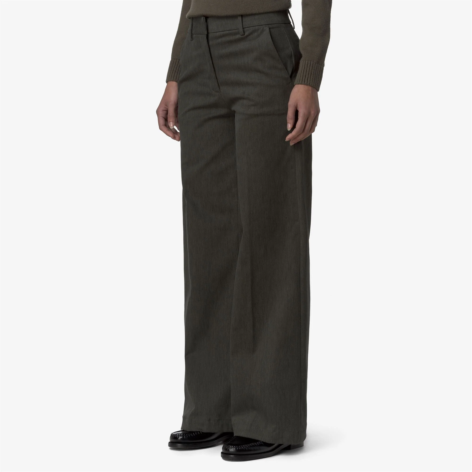 TYANNE DENIM-LIKE - Pants - CHINO - Woman - GREEN BLACKISH-DENIM - Image 4