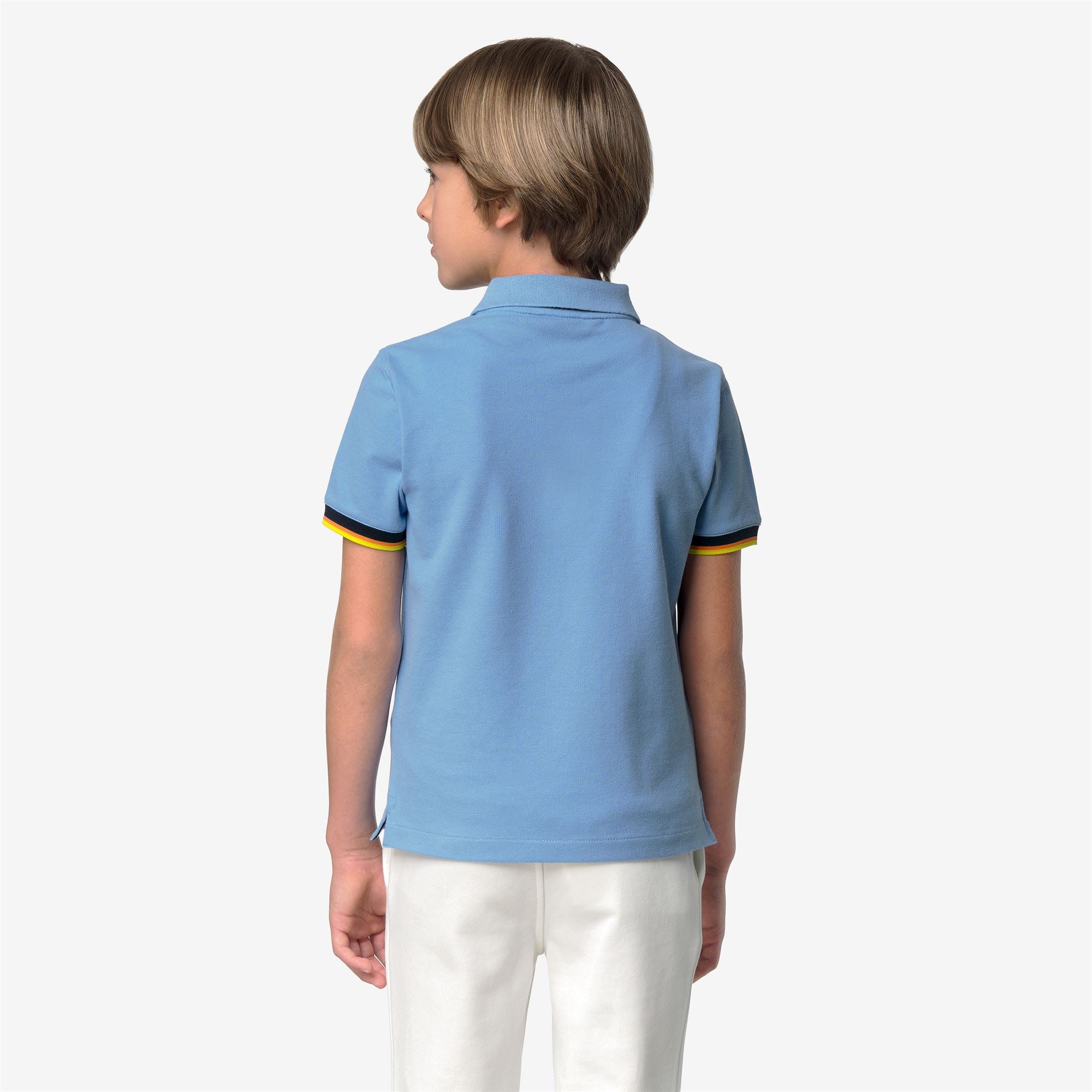 P. VINCENT PIQUE - Polo Shirts - Polo - Boy - BLUE CIELO - Image 5