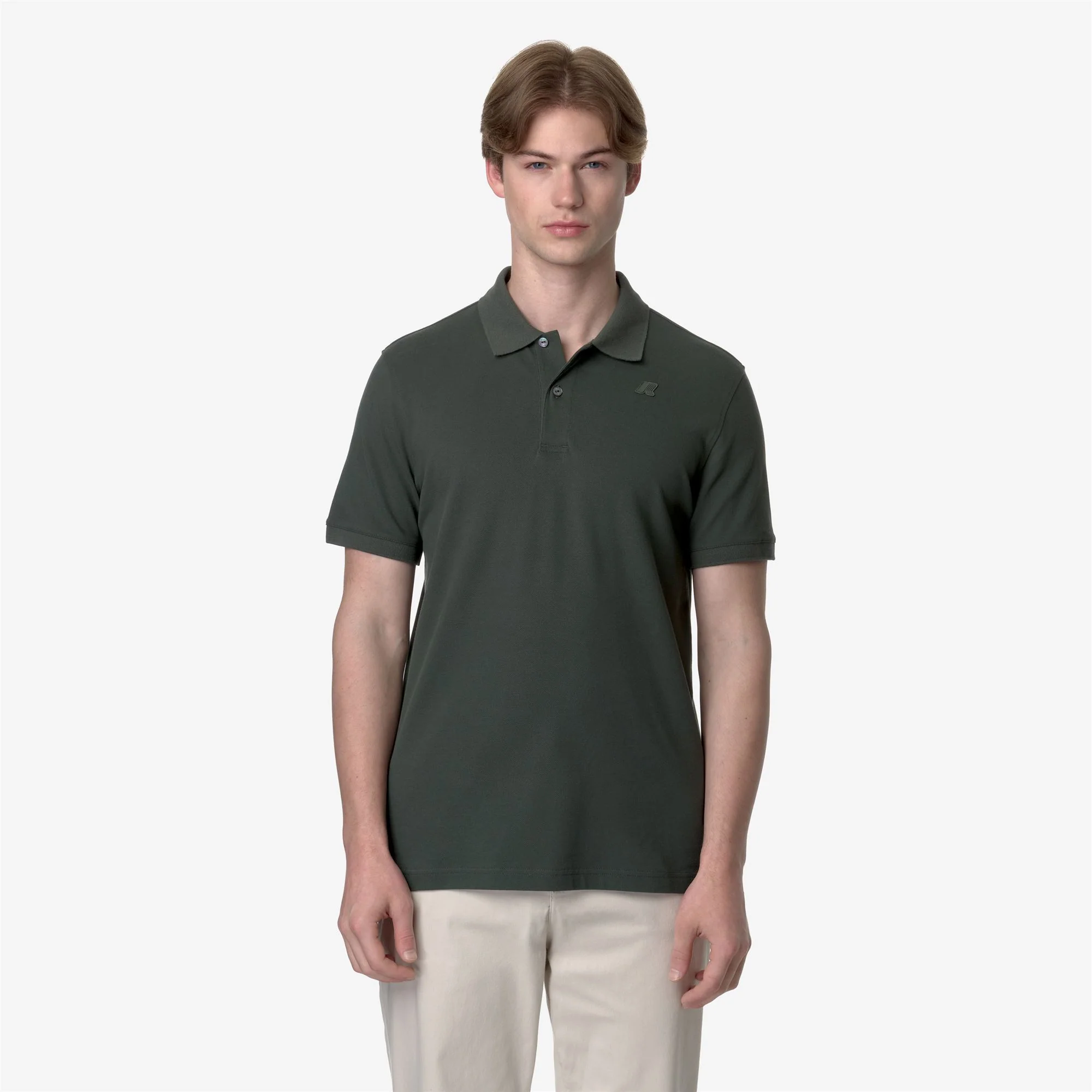 AMEDEE PIQUE SLIM - Polo Shirts - Polo - Man - GREEN BLACKISH - Image 3