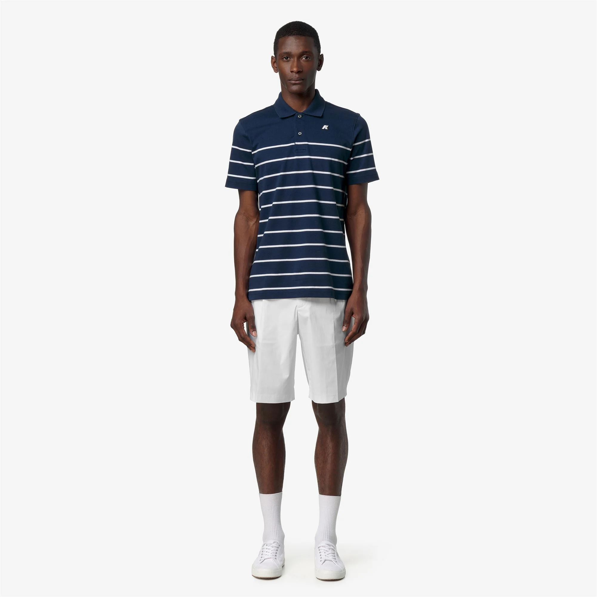 LAYO-FRENCH JERSEY YARN DYED - Polo Shirts - Polo - Man - BLUE INSIGNIA-WHITE - Image 3