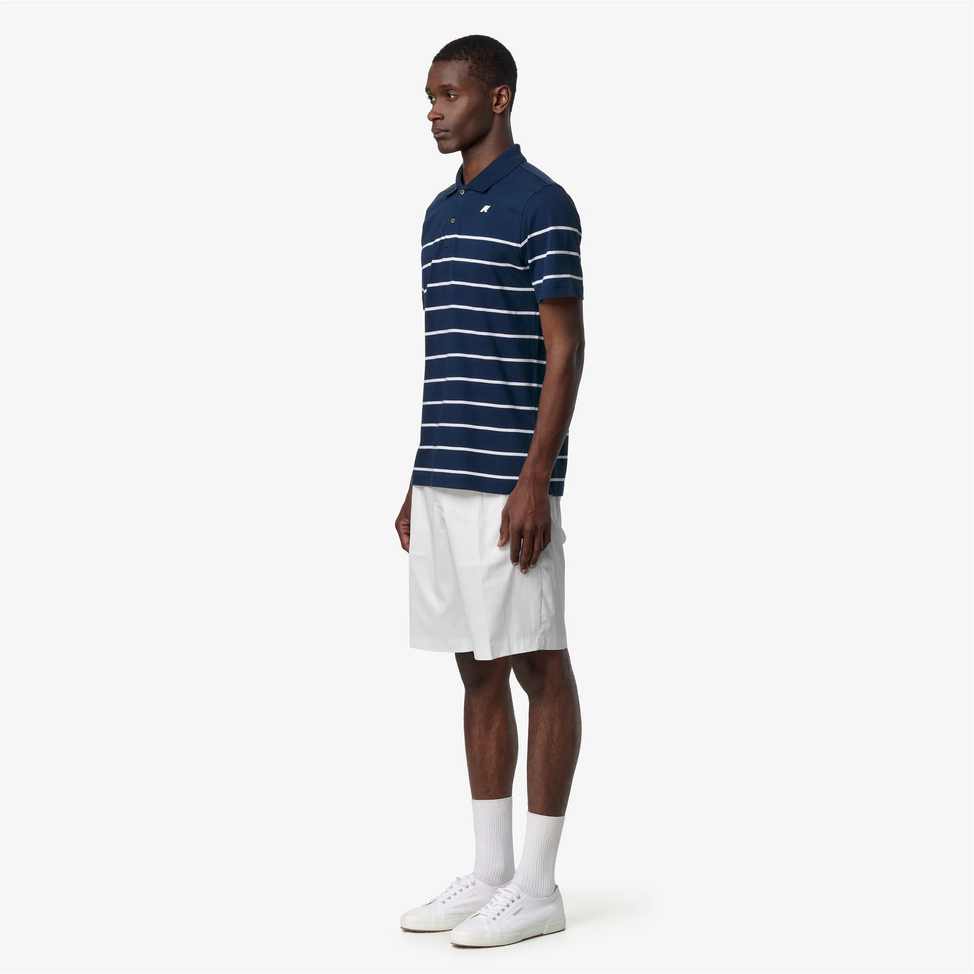 LAYO-FRENCH JERSEY YARN DYED - Polo Shirts - Polo - Man - BLUE INSIGNIA-WHITE - Image 4