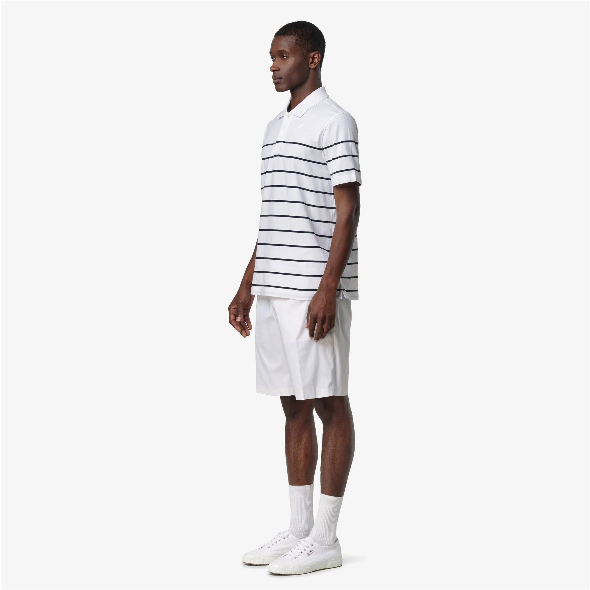 LAYO-FRENCH JERSEY YARN DYED - Polo Shirts - Polo - Man - WHITE-BLUE DEPTH - Image 4