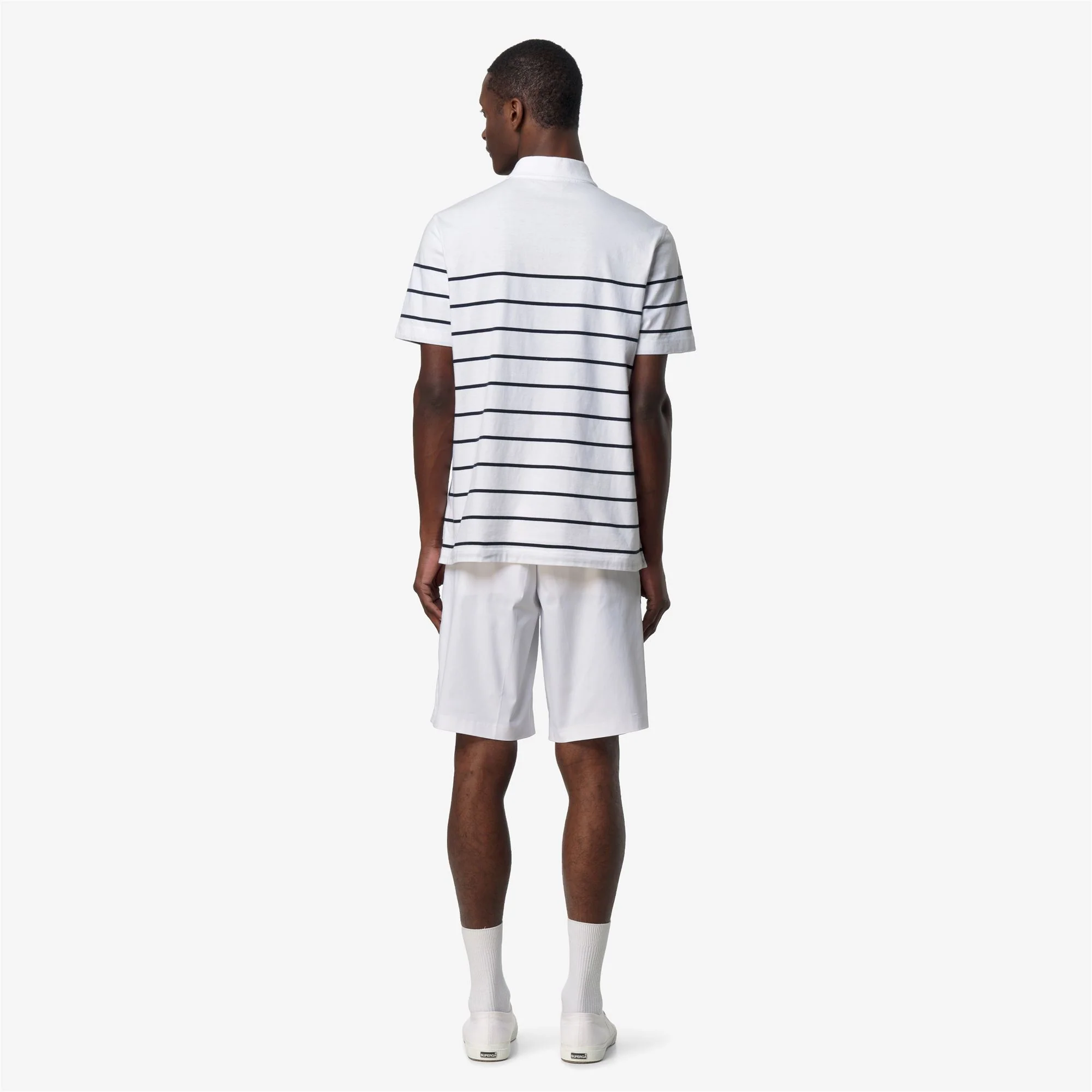 LAYO-FRENCH JERSEY YARN DYED - Polo Shirts - Polo - Man - WHITE-BLUE DEPTH - Image 5
