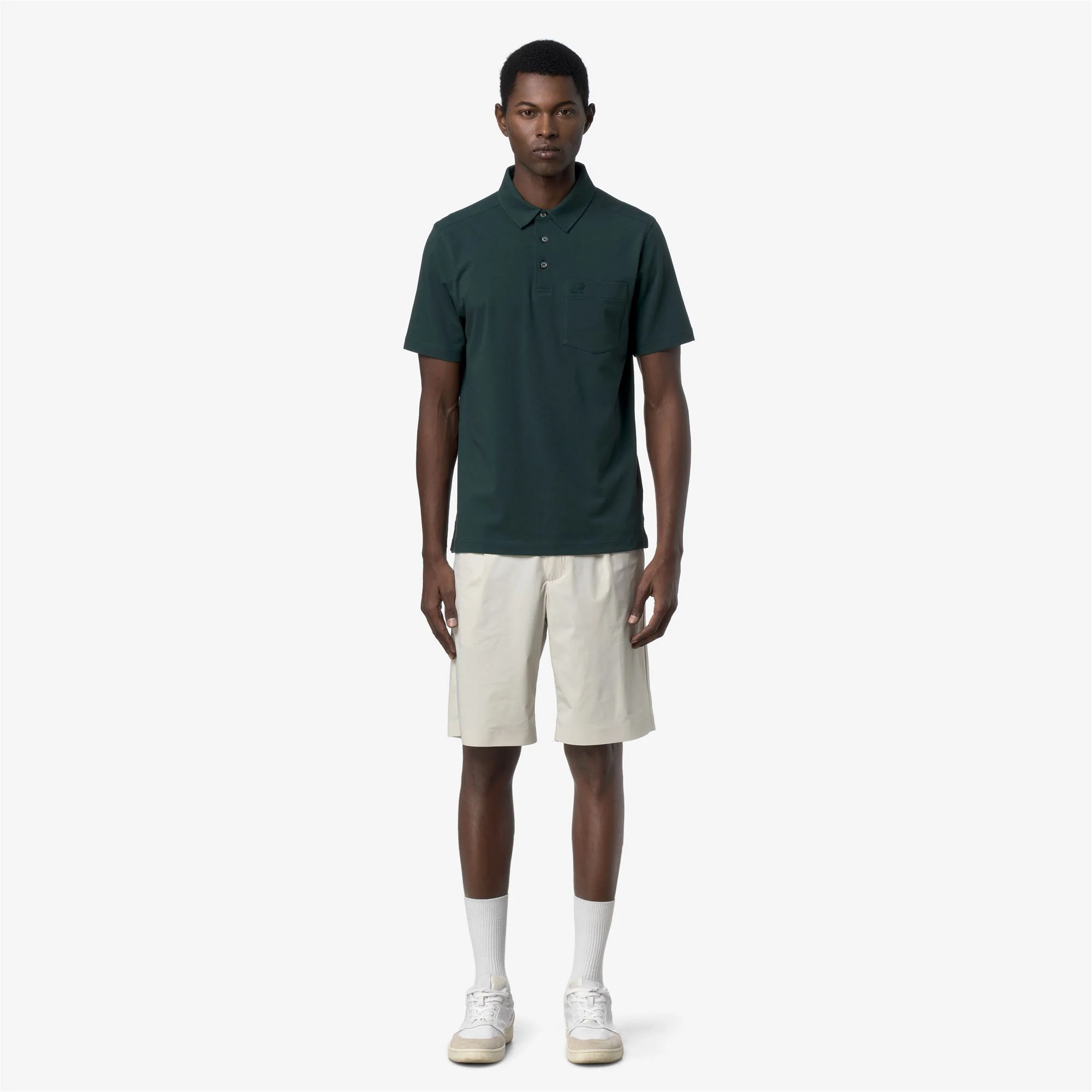 VANOINE LIGHT STRETCH JERSEY - Polo Shirts - Polo - Man - GREEN DK JUNGLE - Image 3