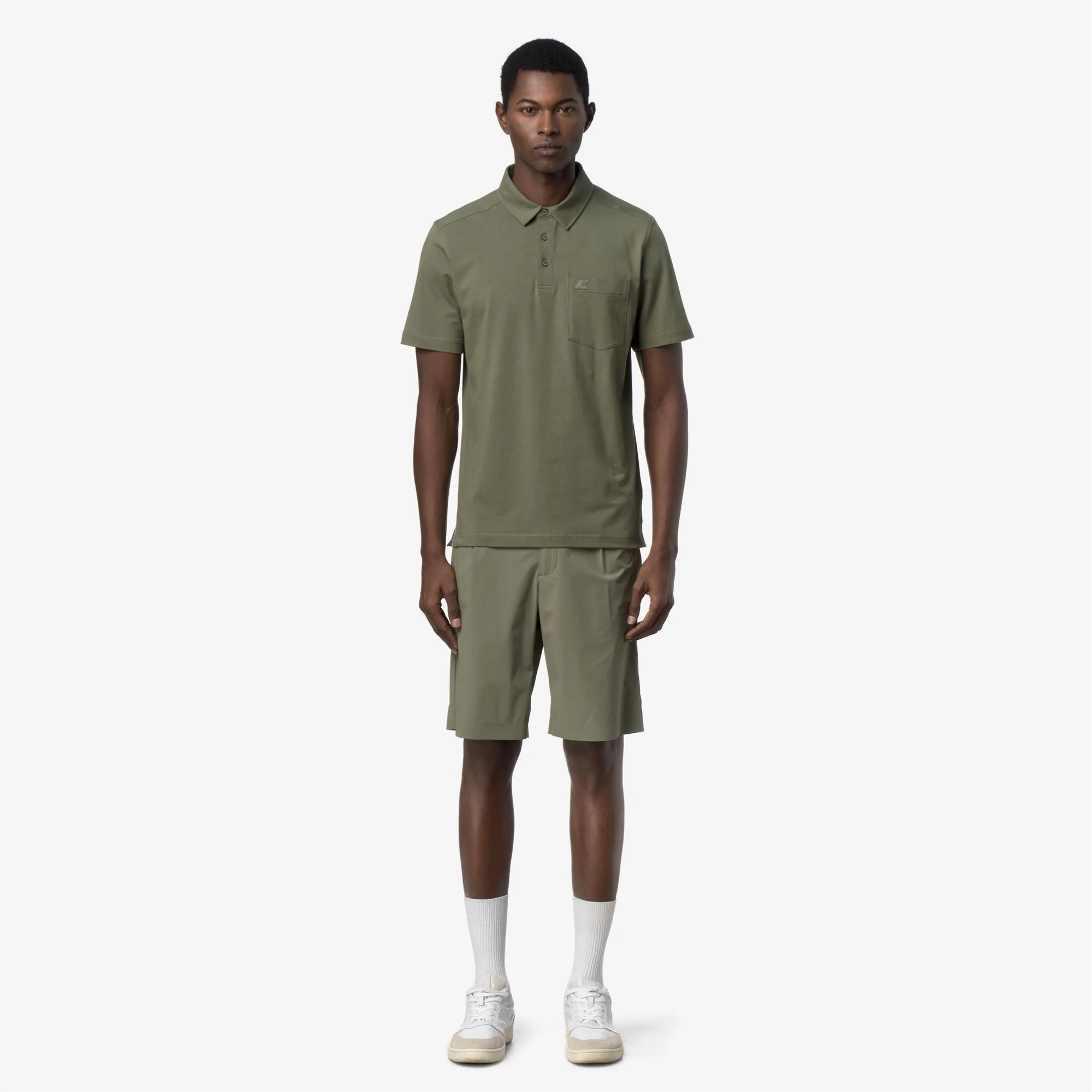 VANOINE LIGHT STRETCH JERSEY - Polo Shirts - Polo - Man - GREEN LICHEN - Image 3