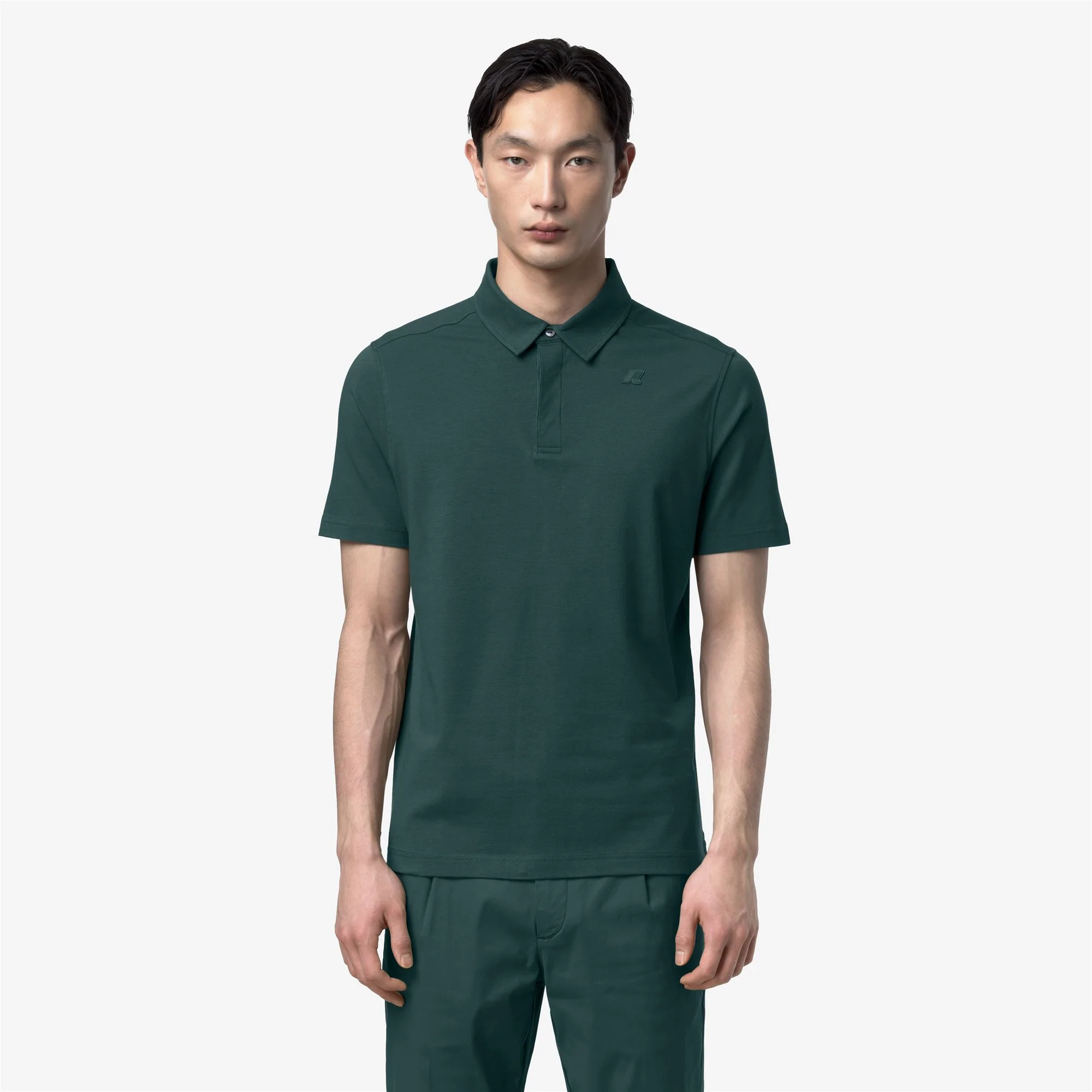 VIGGO LT STRETCH JERSEY SLIM - Polo Shirts - Polo - Man - GREEN DK JUNGLE - Image 3