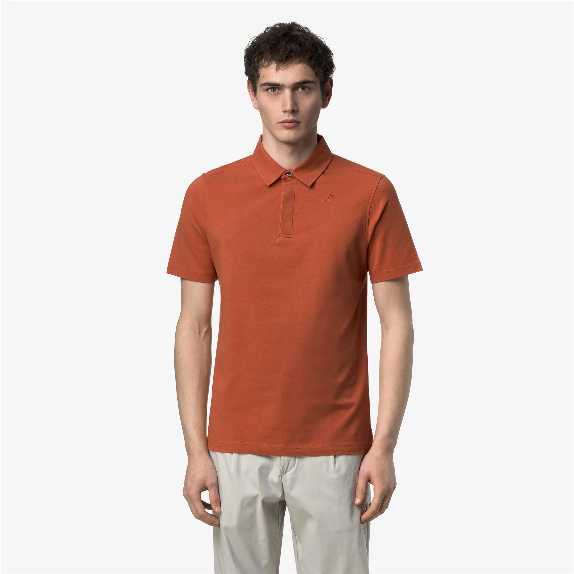 VIGGO LT STRETCH JERSEY SLIM - Polo Shirts - Polo - Man - ORANGE BROWNISH - Image 3