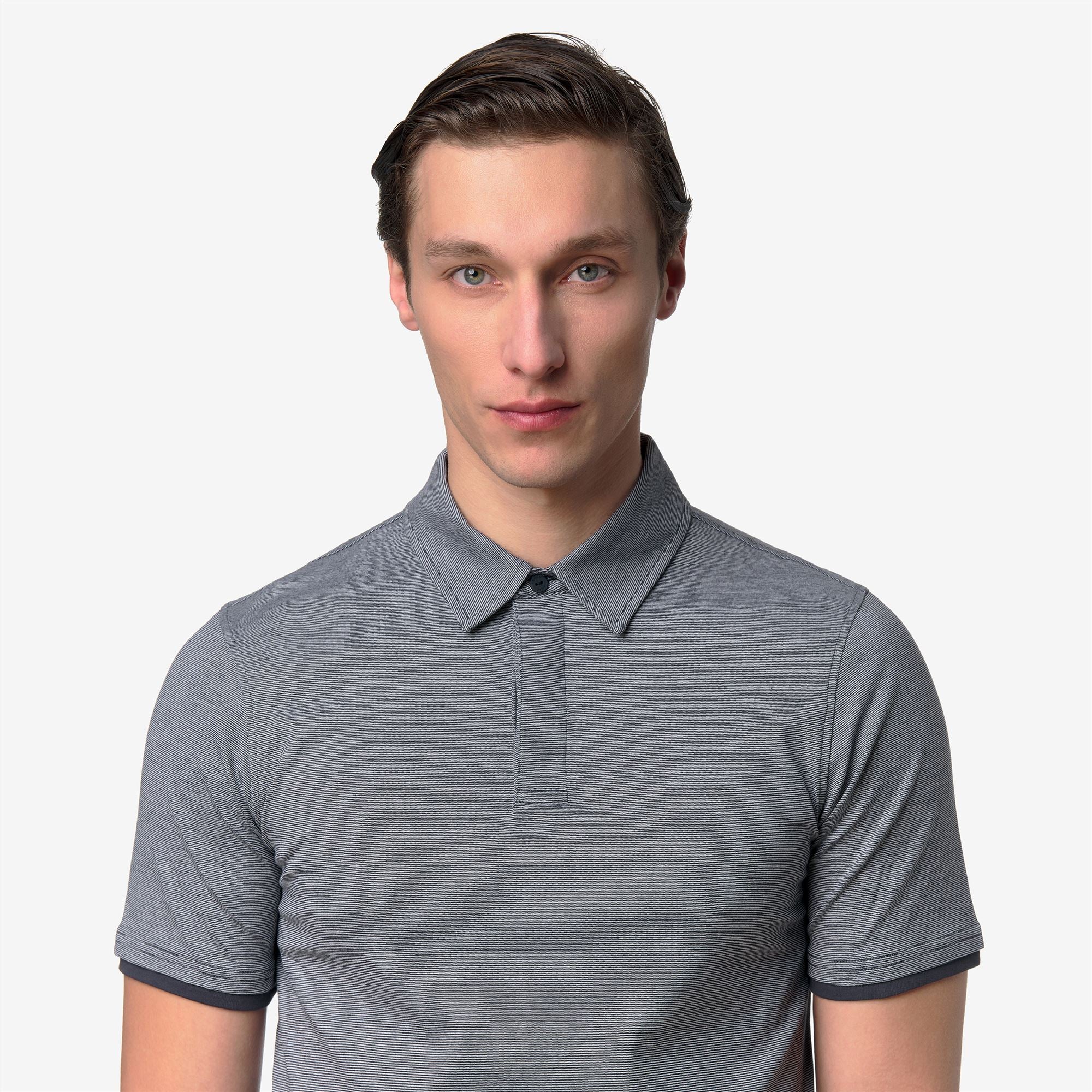 VINCELLE STRETCH CO STRIPES - Polo Shirts - Polo - Man - BLUE-NATURAL STRIPES - Image 2