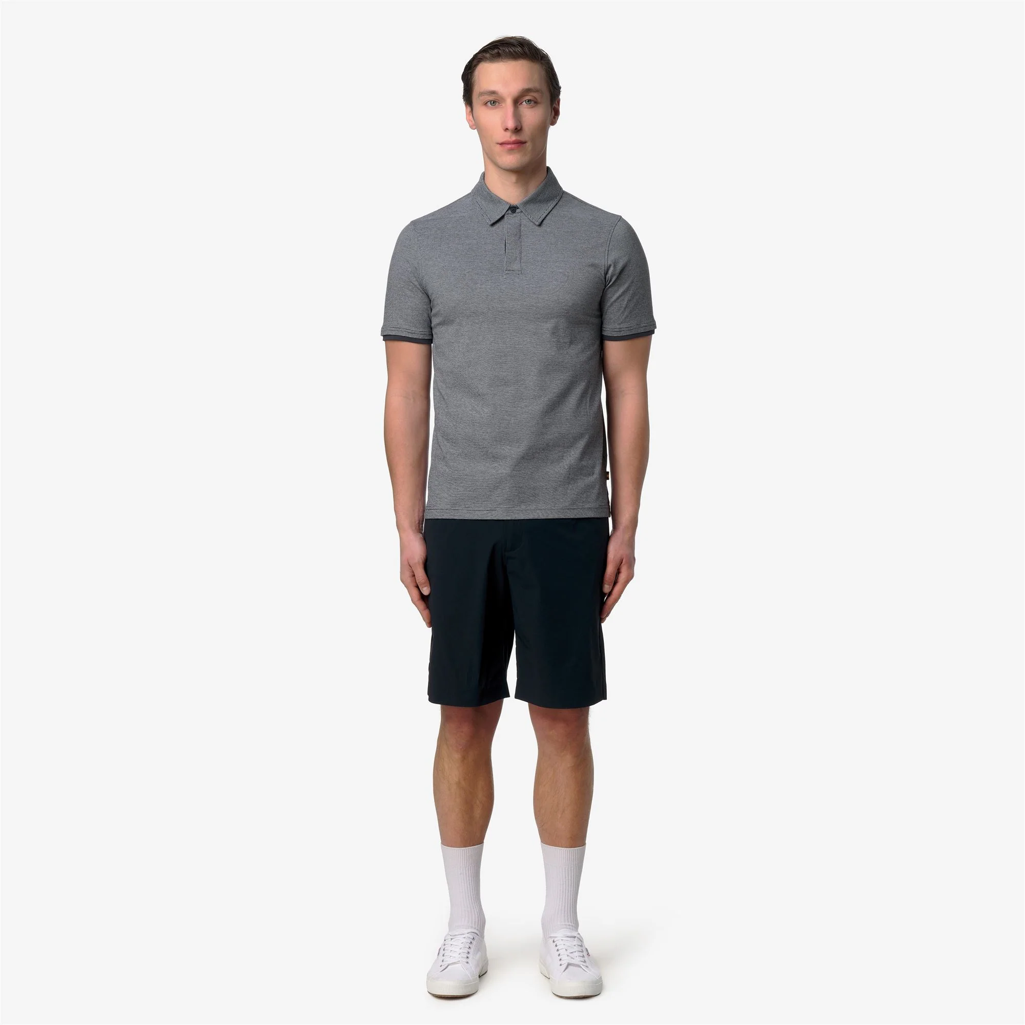VINCELLE STRETCH CO STRIPES - Polo Shirts - Polo - Man - BLUE-NATURAL STRIPES - Image 3