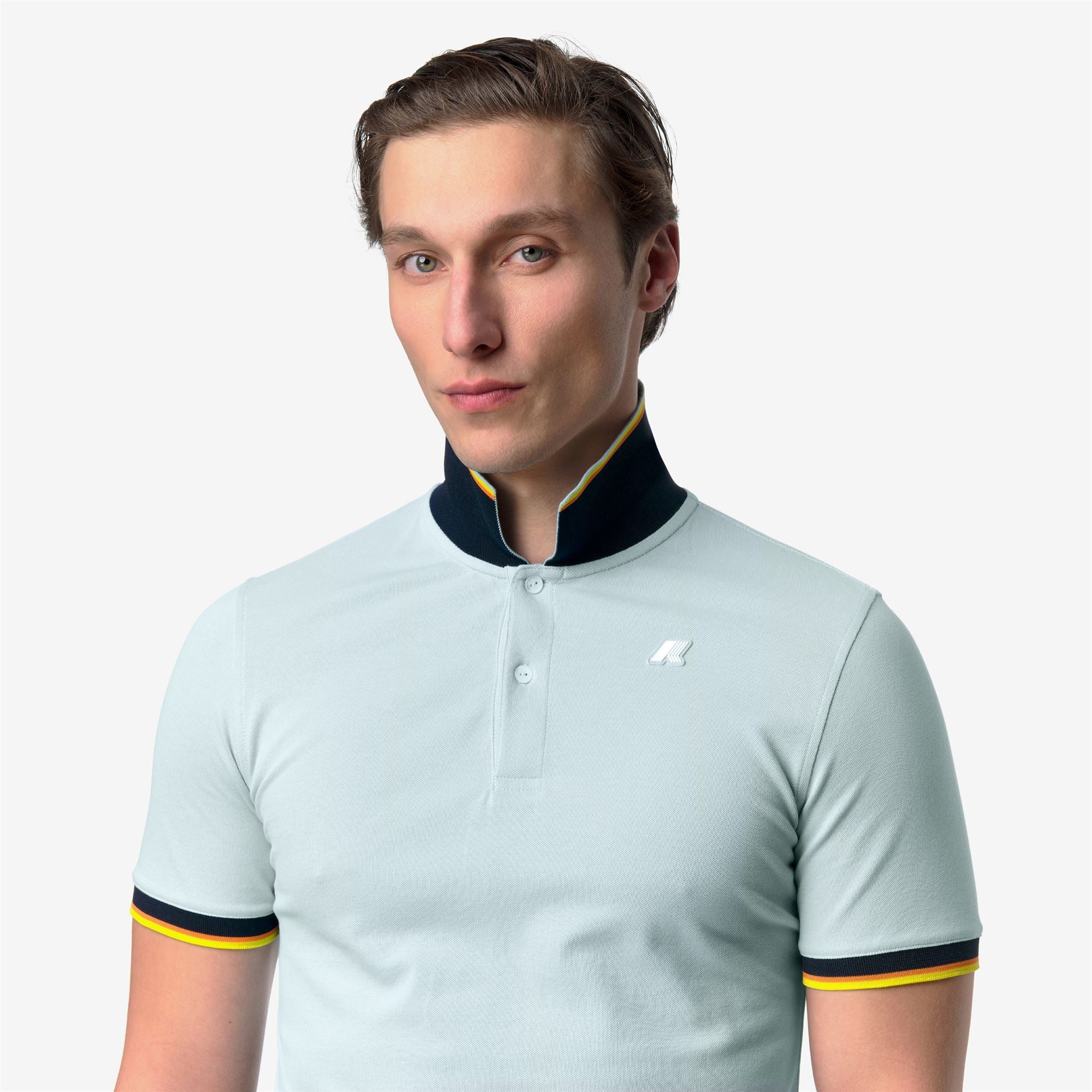VINCENT PIQUE SLIM - Polo Shirts - Polo - Man - BLUE BABY - Image 2