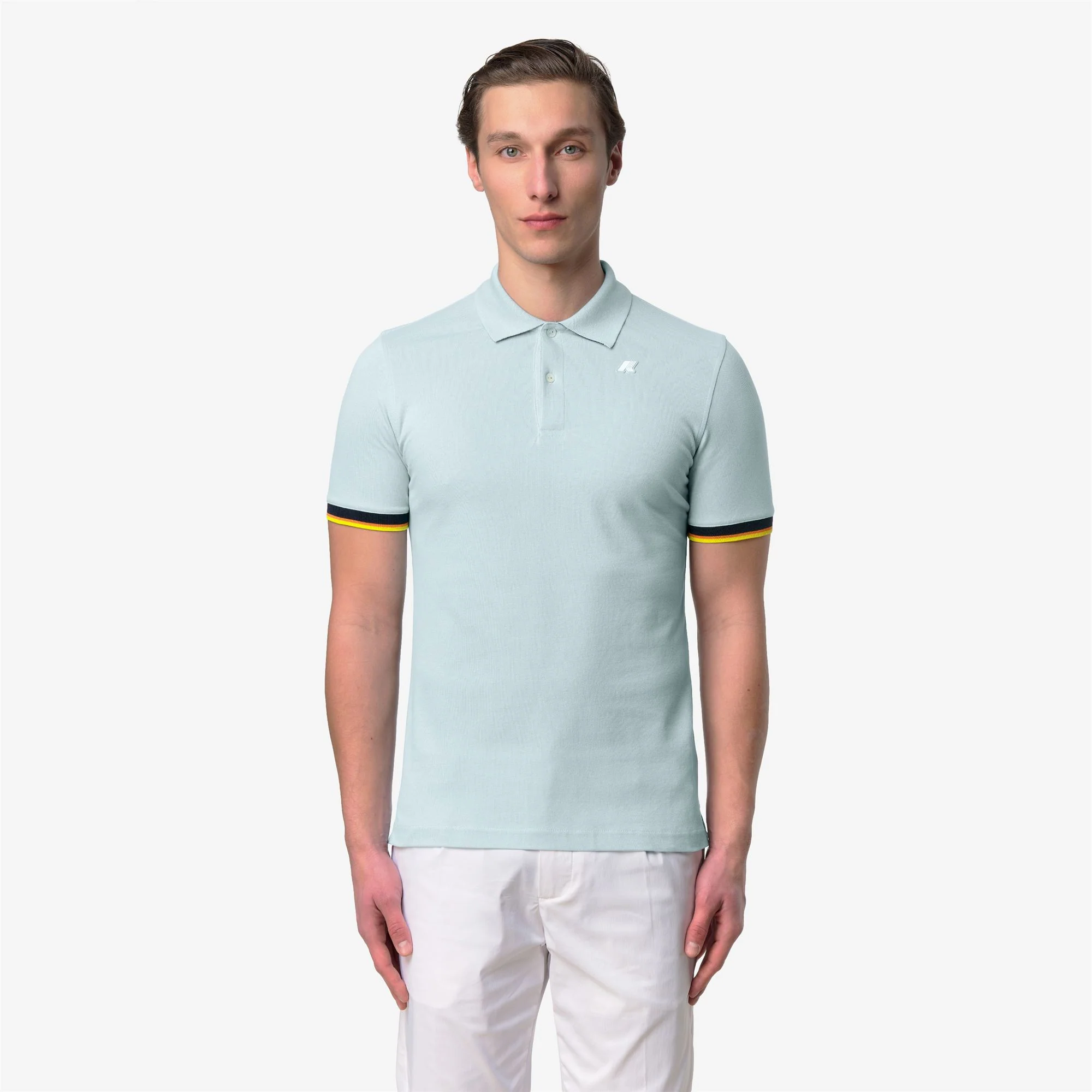 VINCENT PIQUE SLIM - Polo Shirts - Polo - Man - BLUE BABY - Image 3