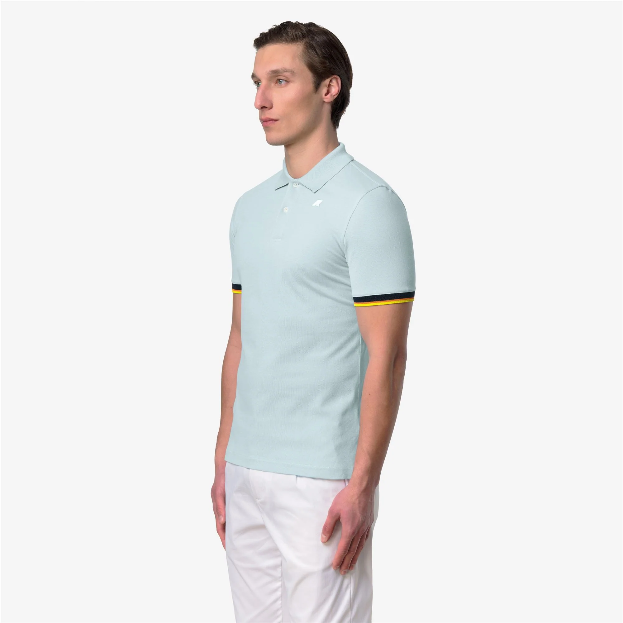 VINCENT PIQUE SLIM - Polo Shirts - Polo - Man - BLUE BABY - Image 4