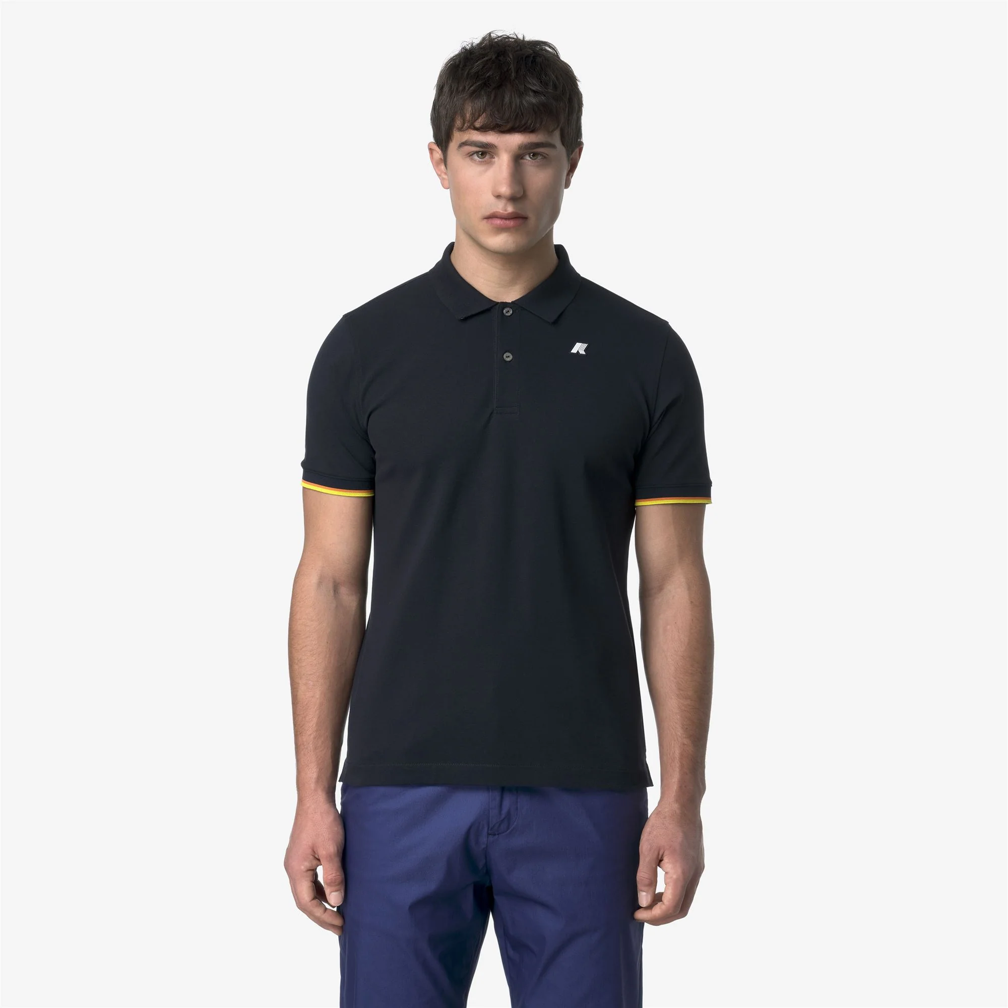 VINCENT PIQUE SLIM - Polo Shirts - Polo - Man - BLUE DEPTH - Image 3