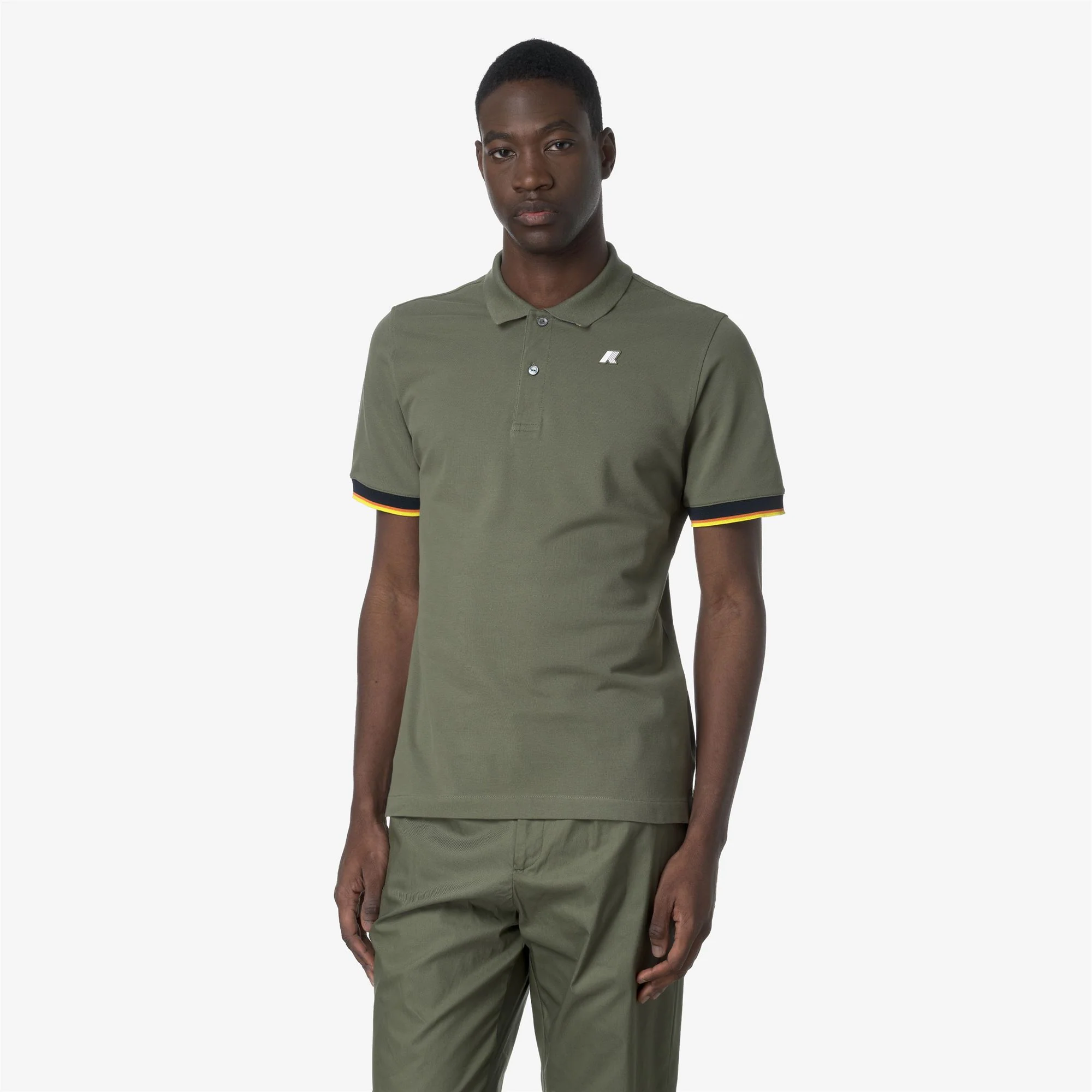 VINCENT PIQUE SLIM - Polo Shirts - Polo - Man - GREEN LICHEN - Image 3