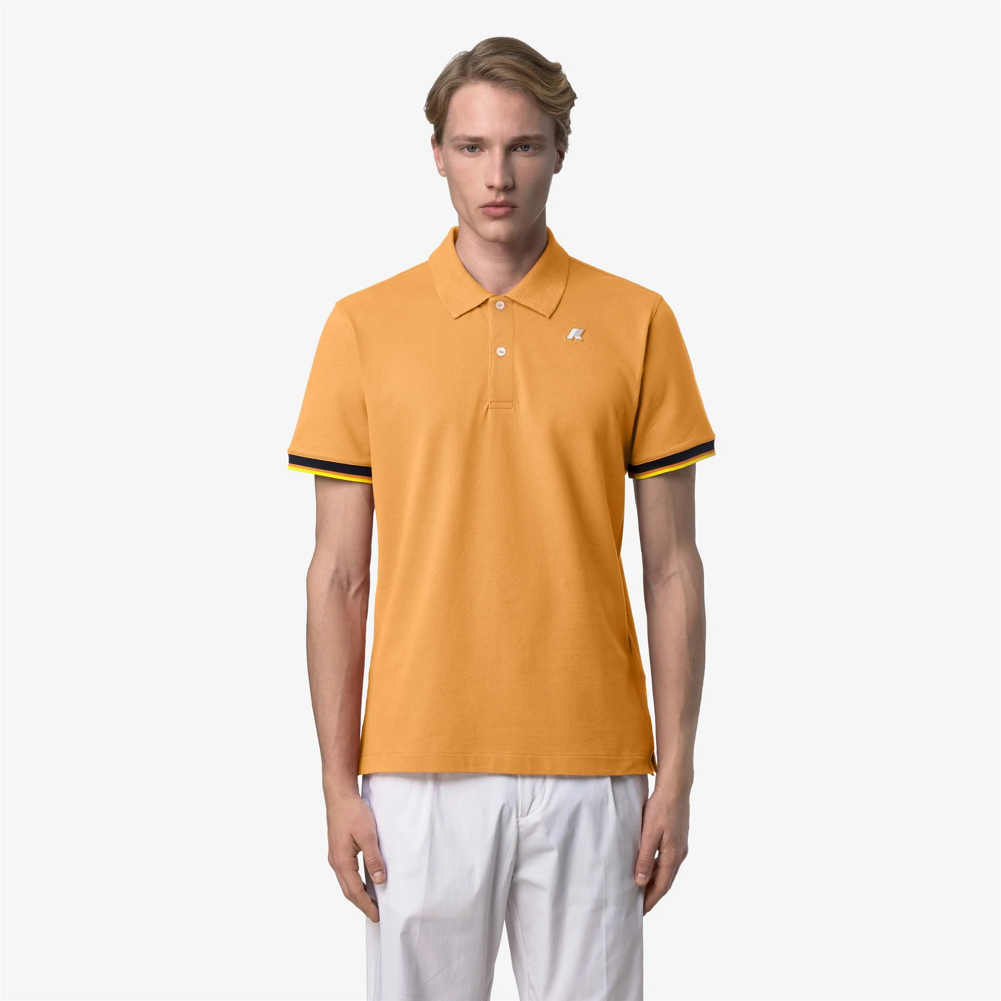 VINCENT PIQUE SLIM - Polo Shirts - Polo - Man - ORANGE AMBER - Image 2