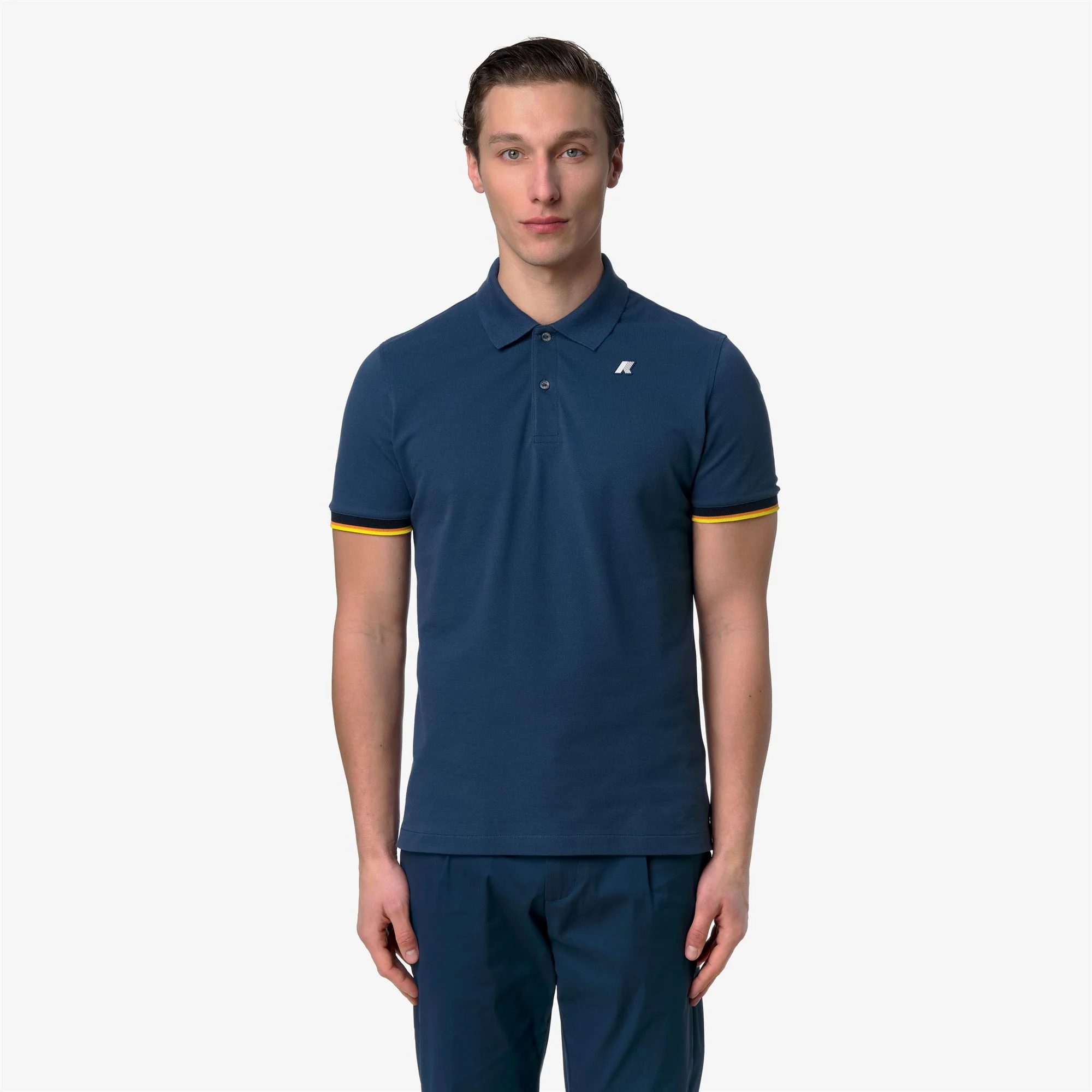 VINCENT PIQUE SLIM - Polo Shirts - Polo - Man - BLUE INSIGNIA - Image 3