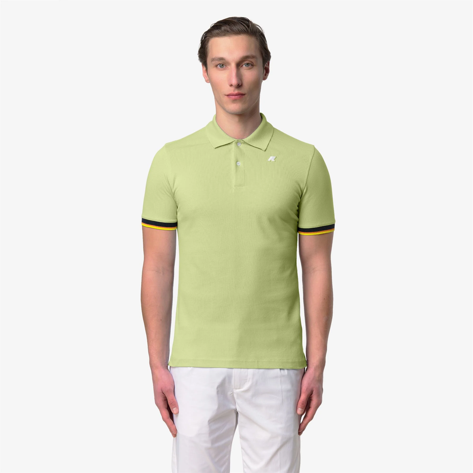 VINCENT PIQUE SLIM - Polo Shirts - Polo - Man - GREEN DK LIME - Image 3