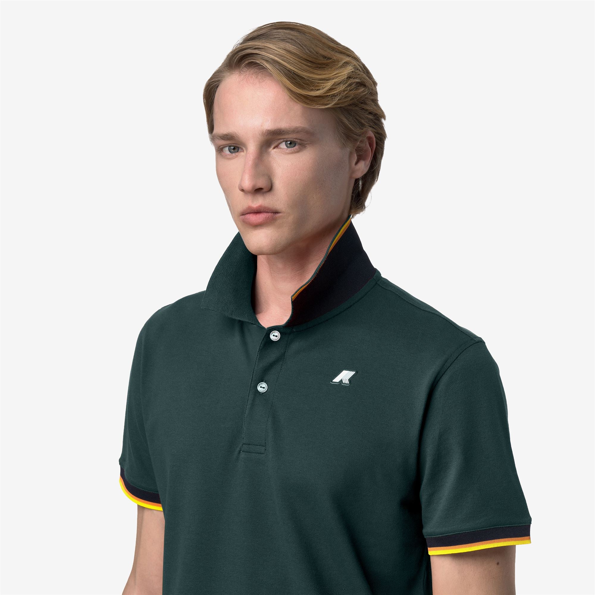 VINCENT PIQUE SLIM - Polo Shirts - Polo - Man - GREEN DK JUNGLE - Image 2