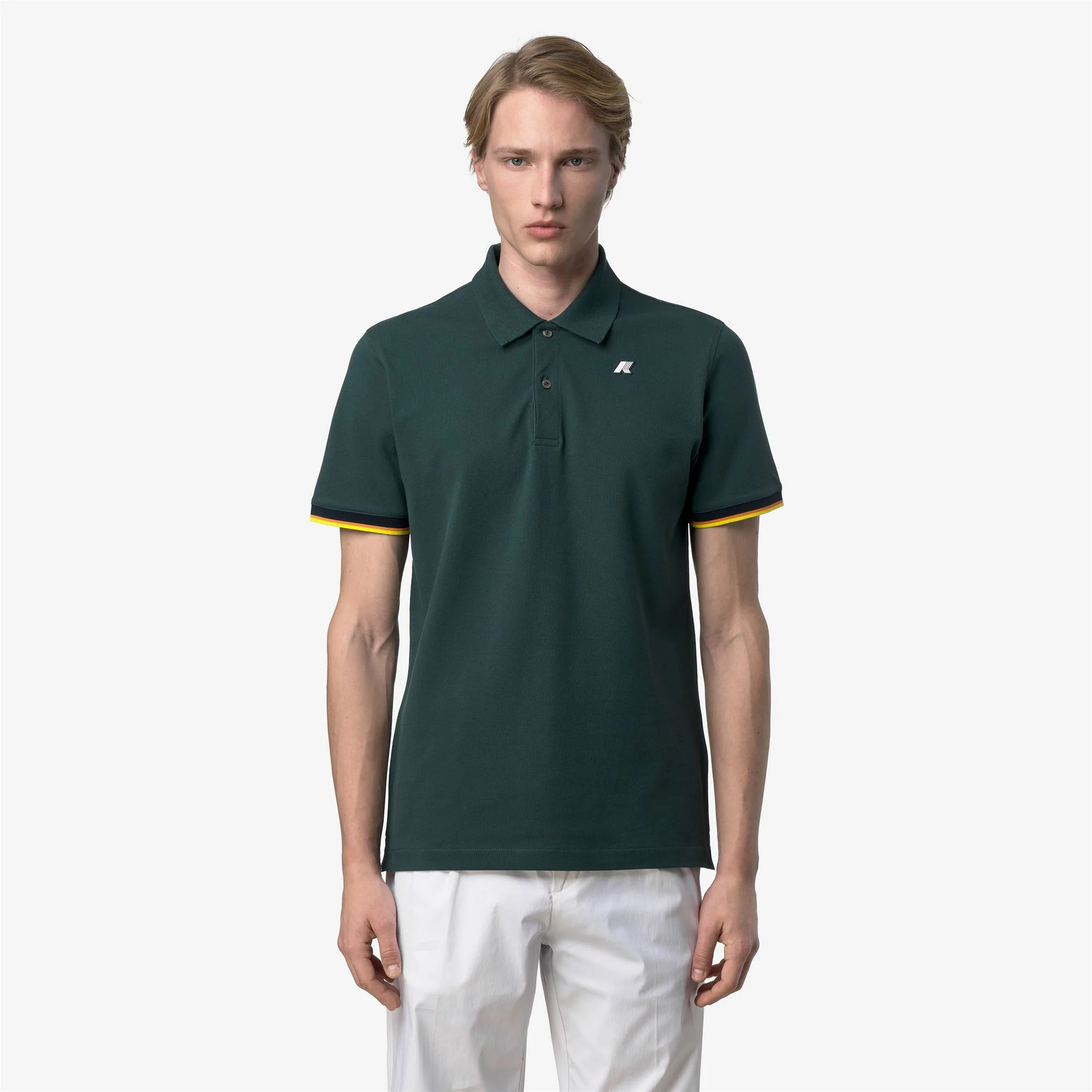 VINCENT PIQUE SLIM - Polo Shirts - Polo - Man - GREEN DK JUNGLE - Image 3