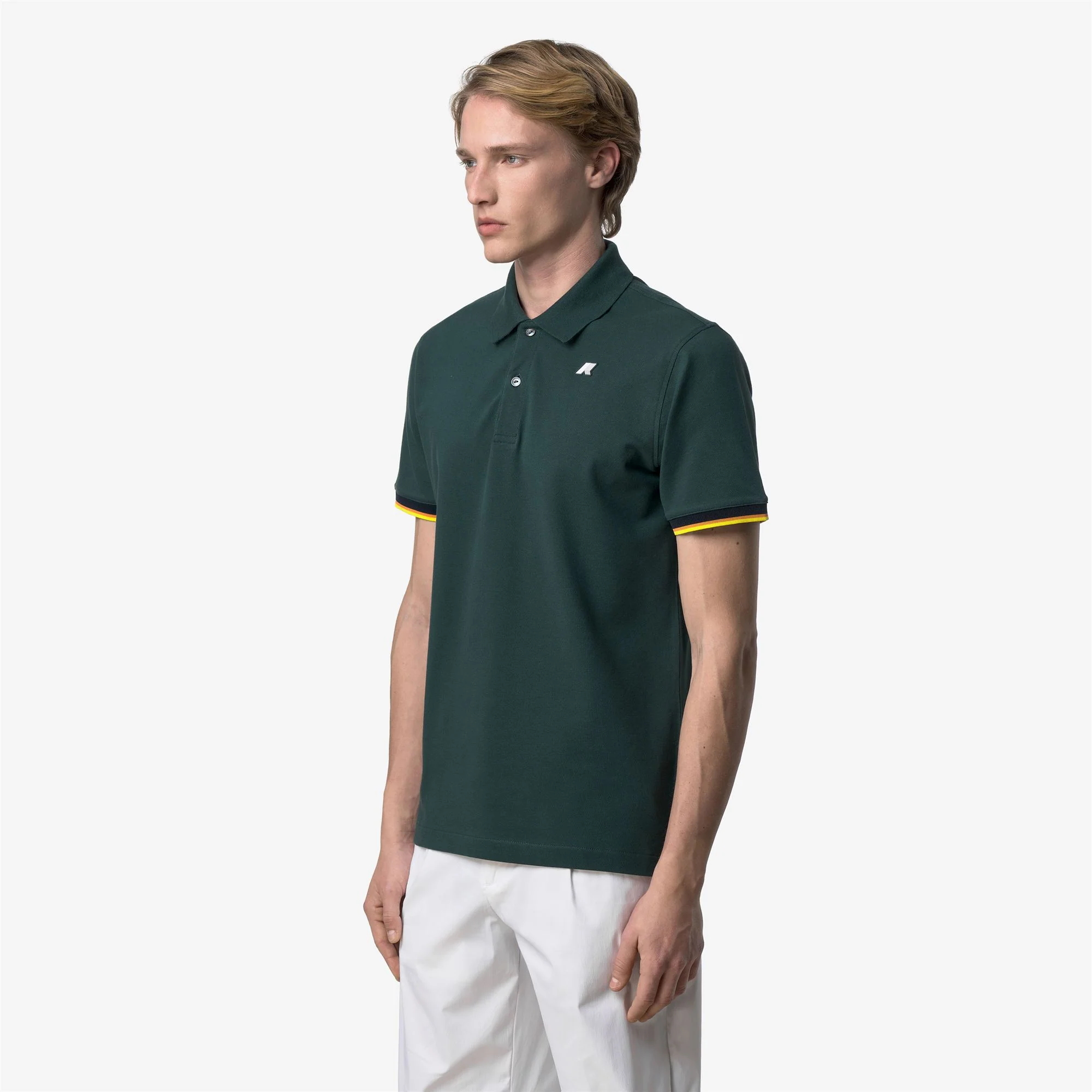 VINCENT PIQUE SLIM - Polo Shirts - Polo - Man - GREEN DK JUNGLE - Image 4