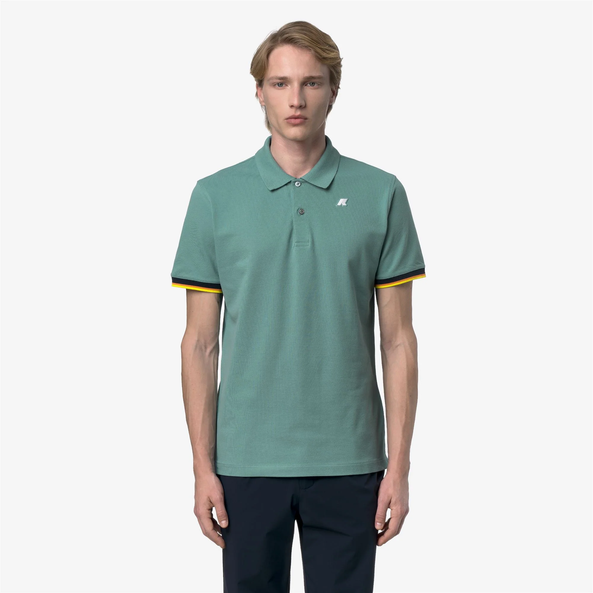 VINCENT PIQUE SLIM - Polo Shirts - Polo - Man - GREEN MINE - Image 3